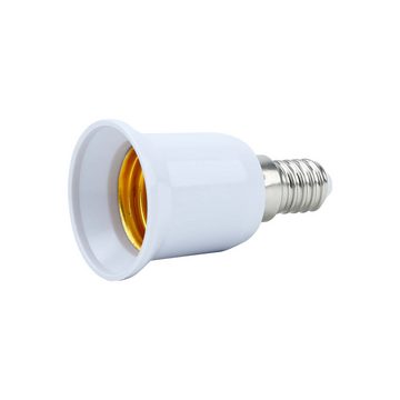 Intirilife Lampenfassung, (4-St), 4x E14 auf E27 Lampensockel Adapter in WEISS