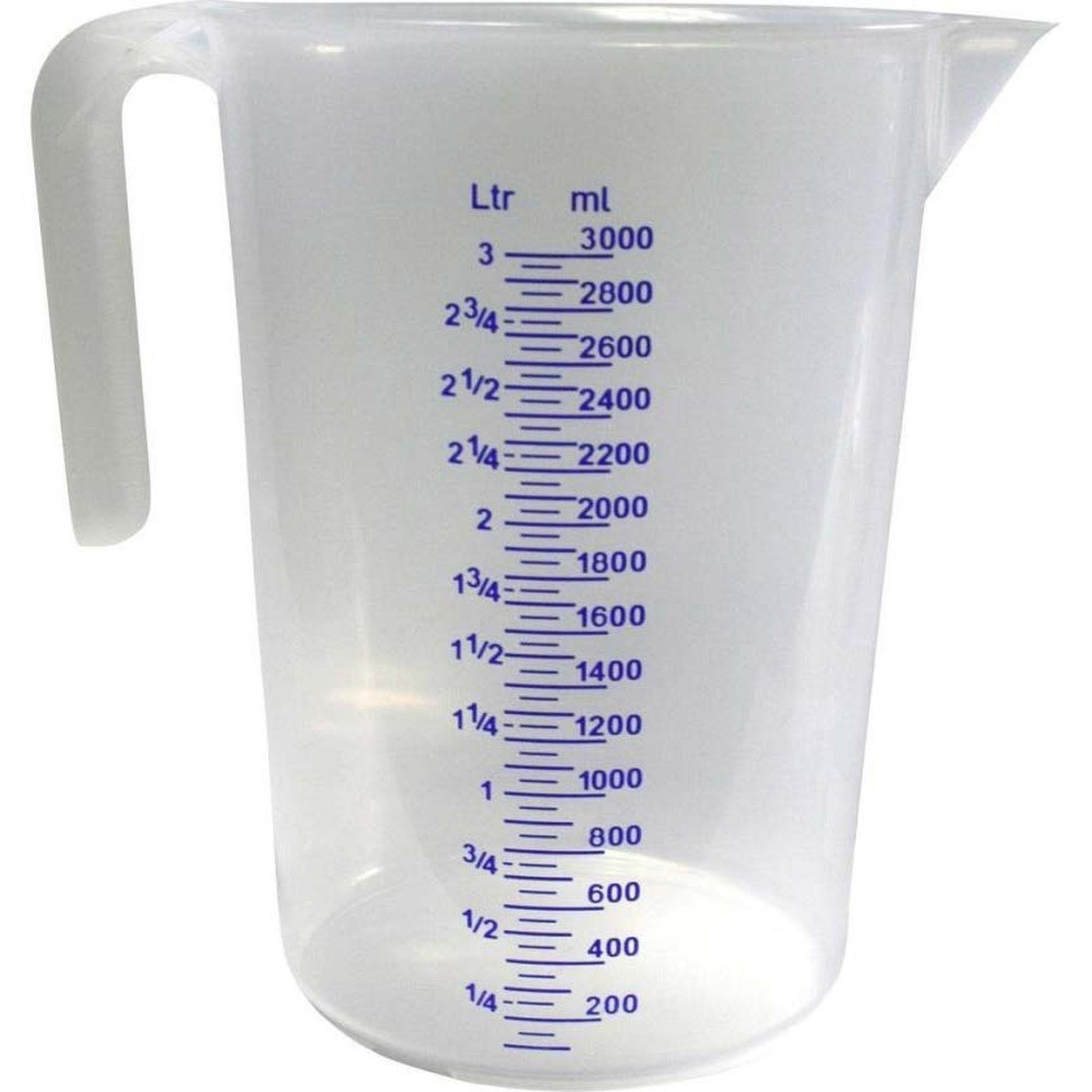 IWH Messbecher Kfz Messbecher 3 l transparent003303, Polyethylen, (1-St)