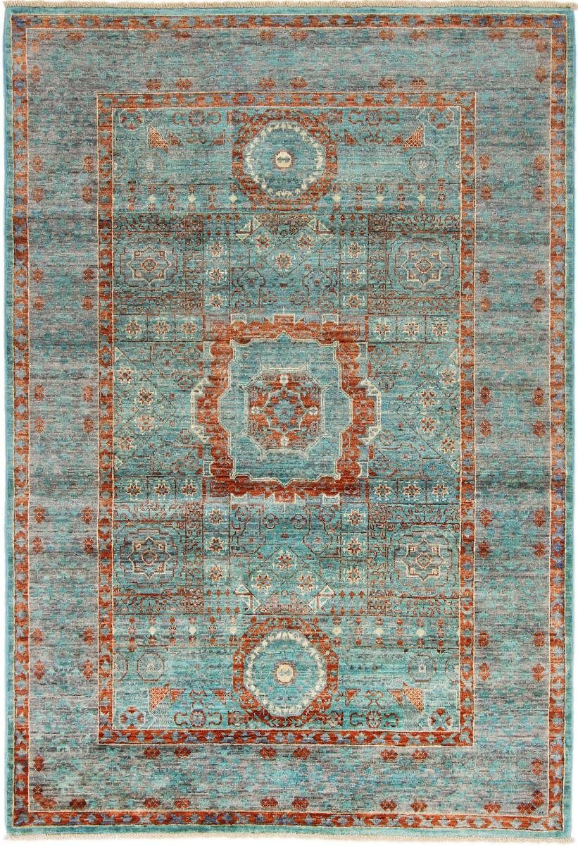 Orientteppich Mamluk 123x184 Handgeknüpfter Orientteppich / Perserteppich, Nain Trading, rechteckig, Höhe: 6 mm