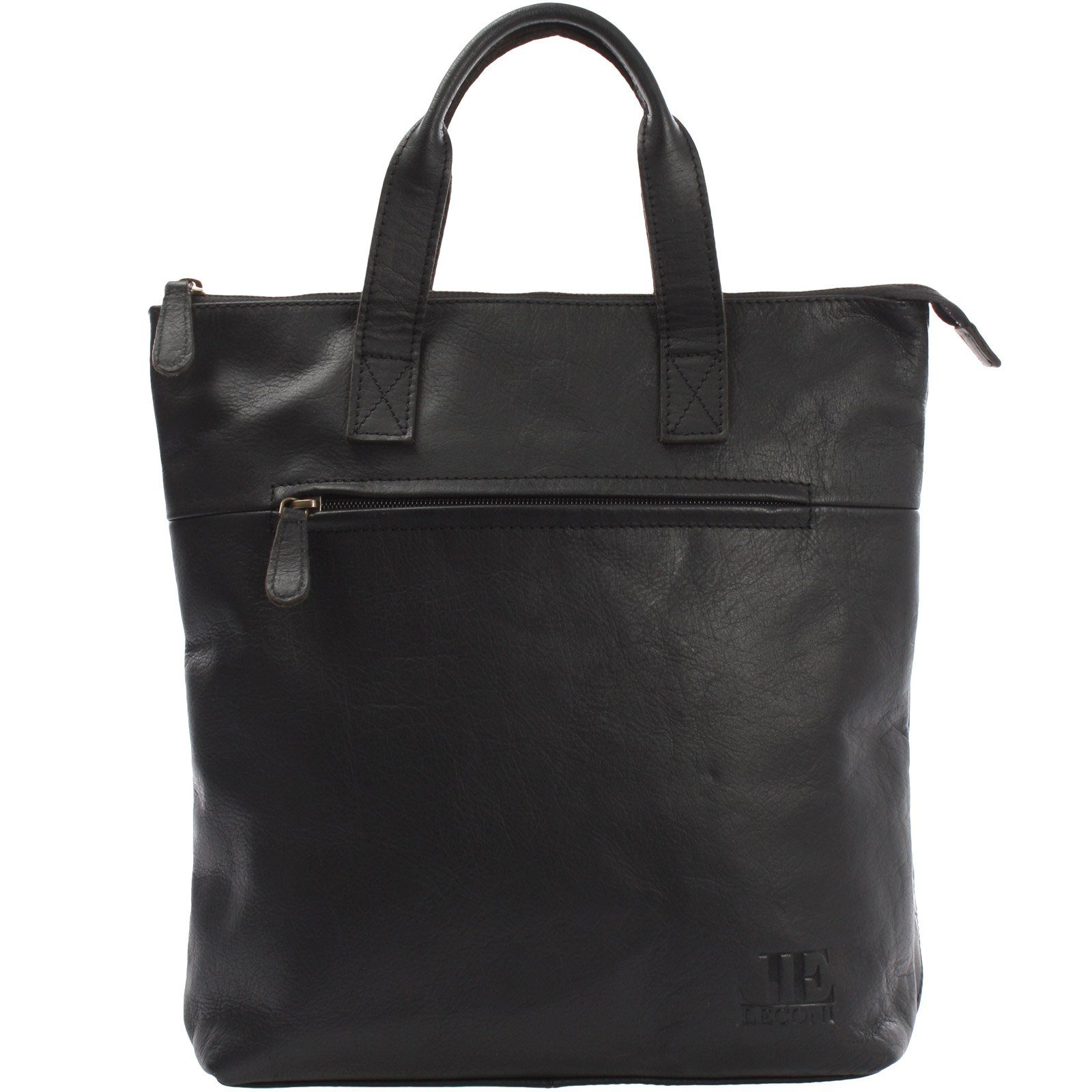 LECONI Freizeitrucksack Rucksack Lederrucksack Damen Herren Echt Leder LE1031