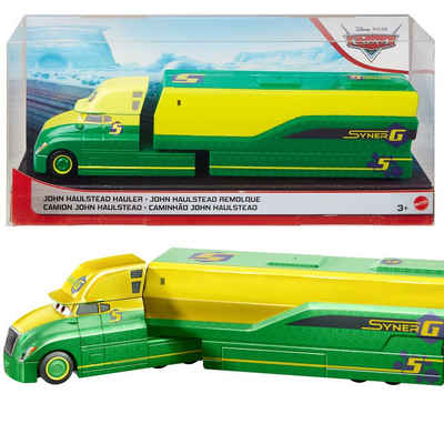 Disney Cars Spielzeug-Rennwagen John Haulstead Hauler Disney Cars Spiel Set Transporter Mattel
