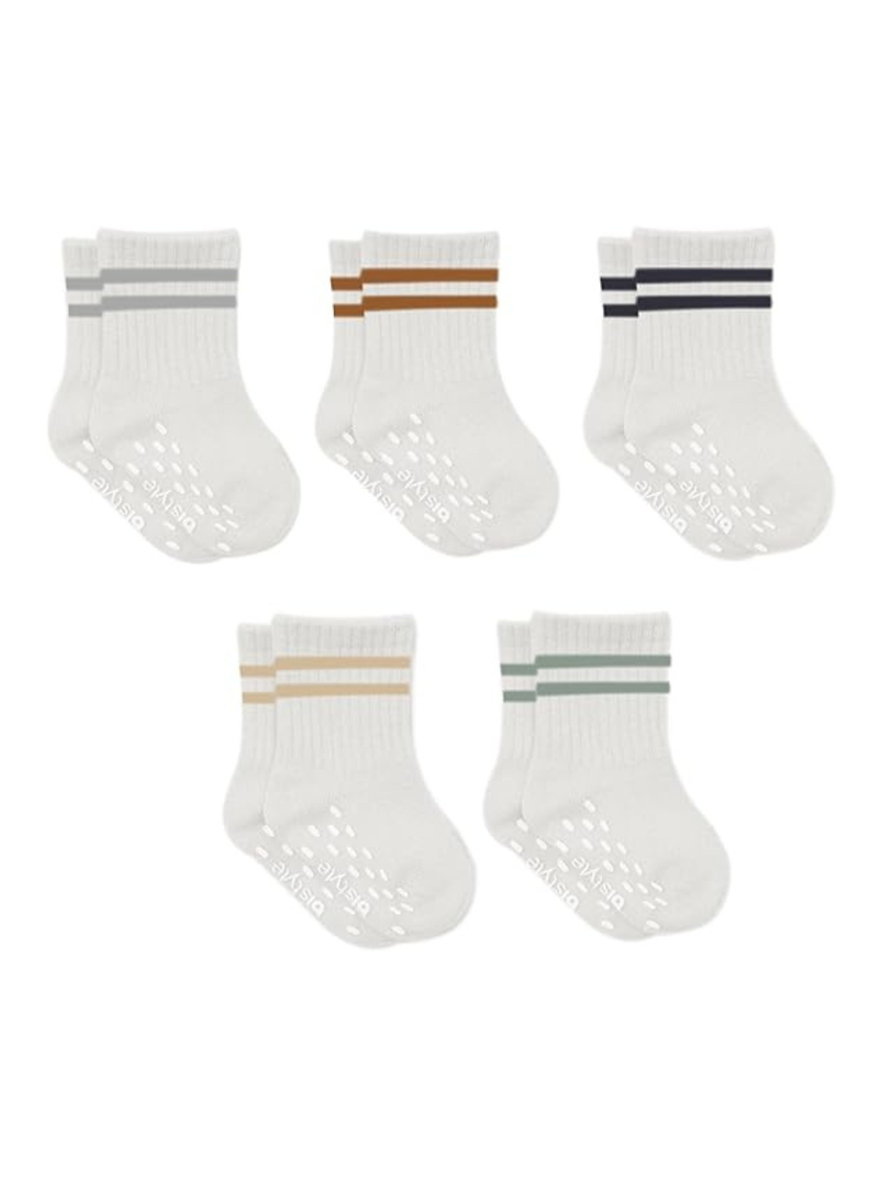 bistyle Basicsocken (5er Pack) ABS für Babys Jungen Mädchen Babysocken (Set, 5-Paar, 5er-Pack) Anti-Rutsch Bio-Baumwolle GOTS ohne drückende Naht 6 Monate - 3 Jahre