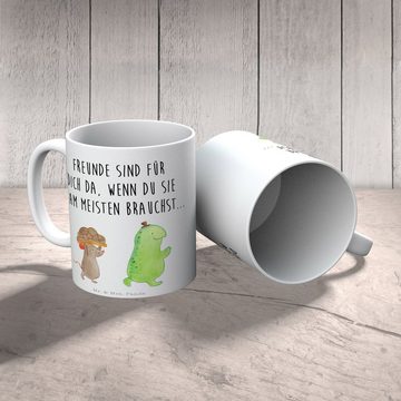 Mr. & Mrs. Panda Tasse Schildkröte Maus - Weiß - Geschenk, Freundinnen, Hilfe, Tasse, Teetas, Keramik, Langlebige Designs