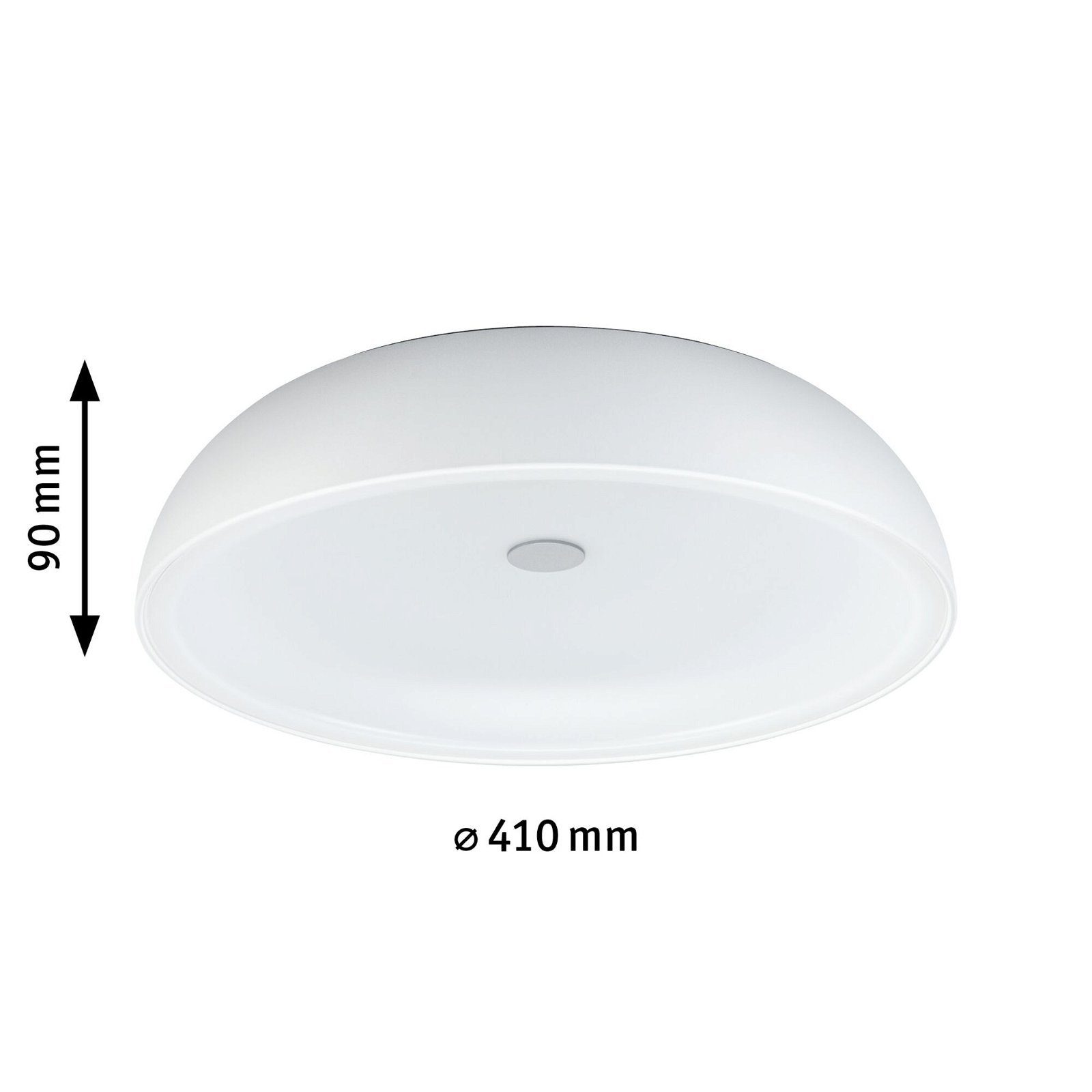 integriert, 230V 400 Warmweiß, 30W 3-step-dimmbar Weiß fest LED Jaron Metall/Kunststoff, 2700K Paulmann LED mm Deckenleuchte