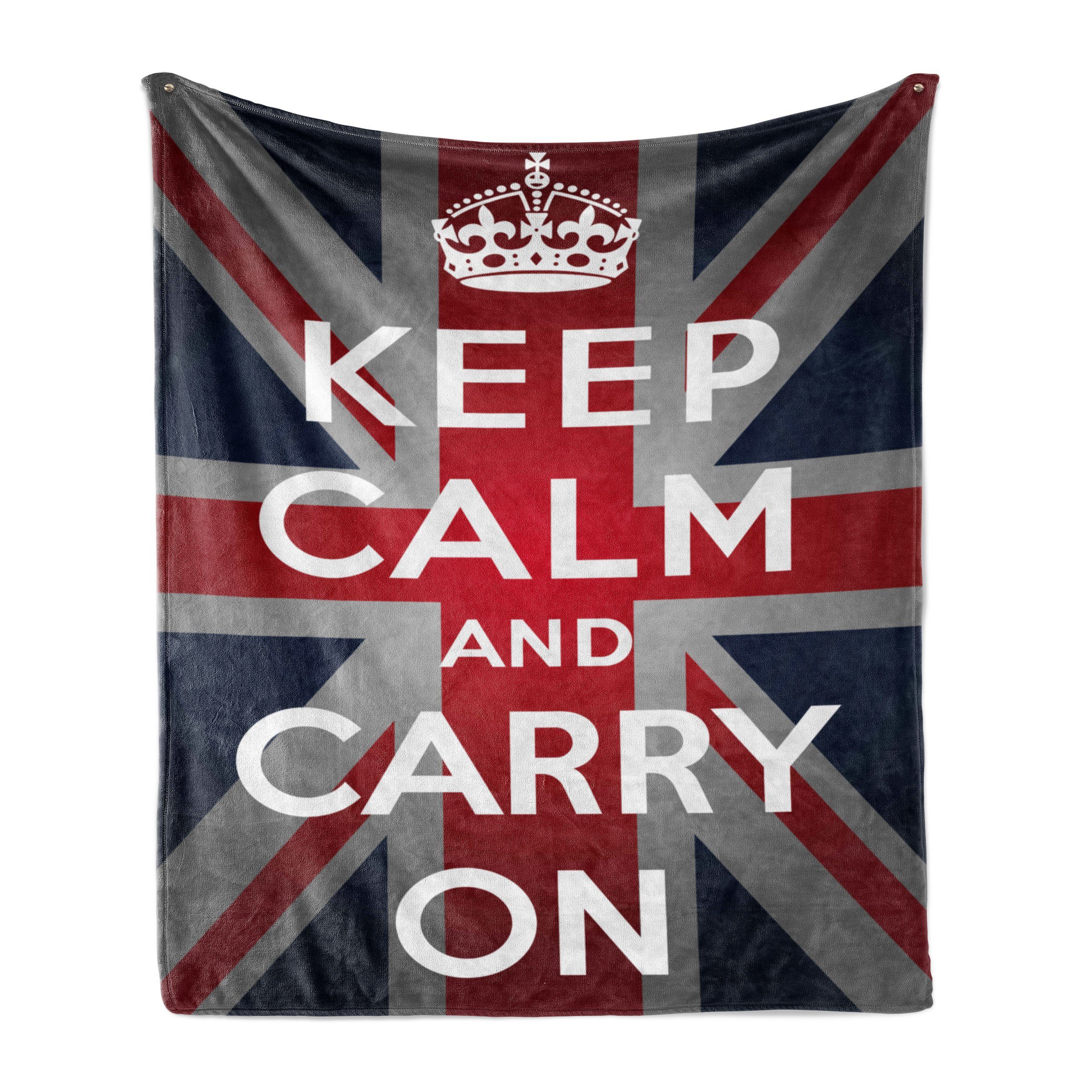 Wohndecke Gemütlicher Plüsch für den Jack Union Wörter Außenbereich, und Innen- Abakuhaus, UK Crown Flagge