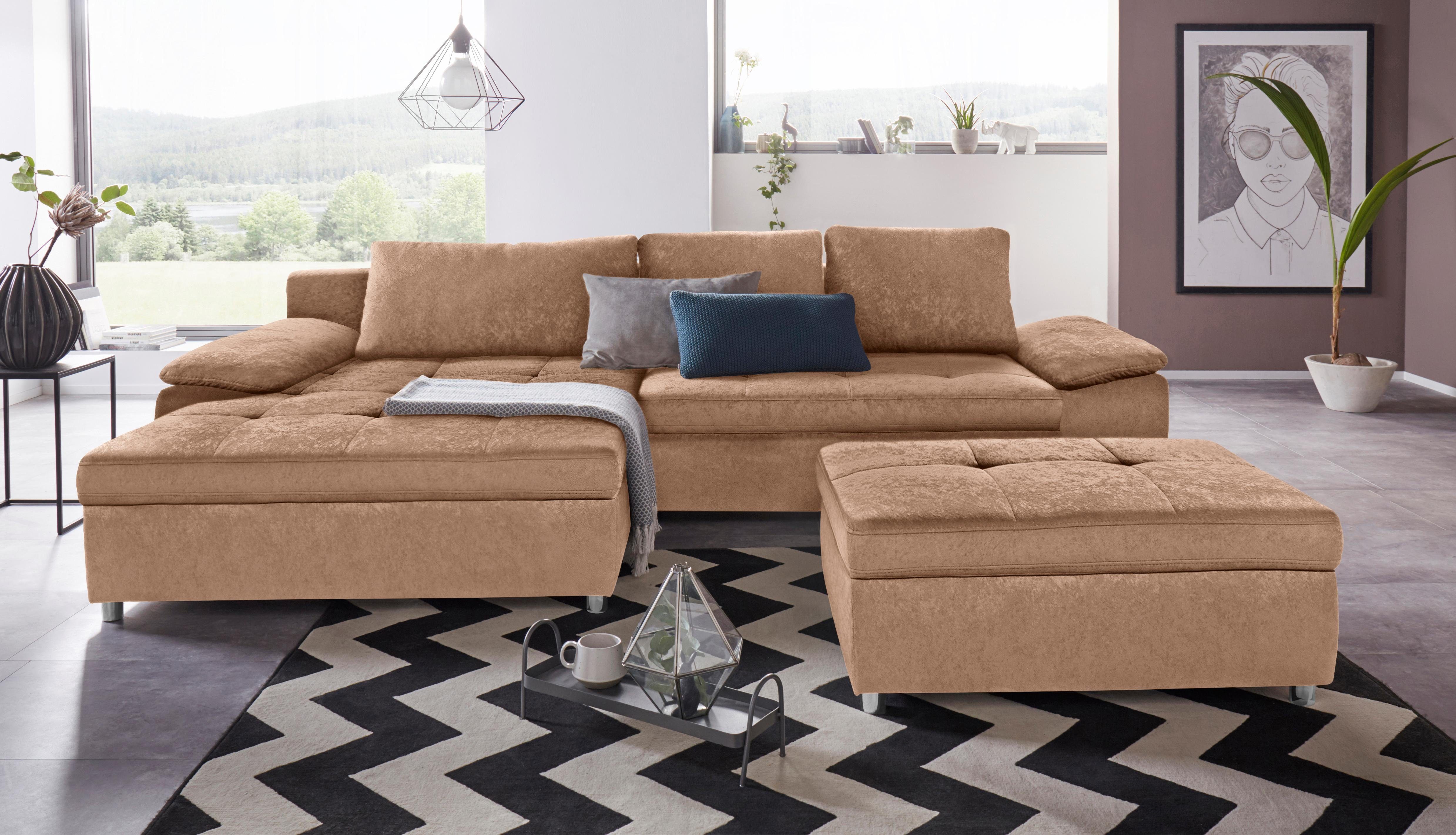 sit&more Ecksofa Labene, wahlweise mit Bettfunktion und Bettkasten, inkl. R günstig online kaufen