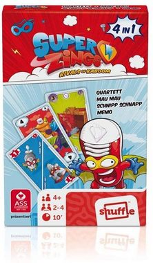 ASS Spiel, Kartenspiel Superzings 22510000 - Spielkarten 4in1