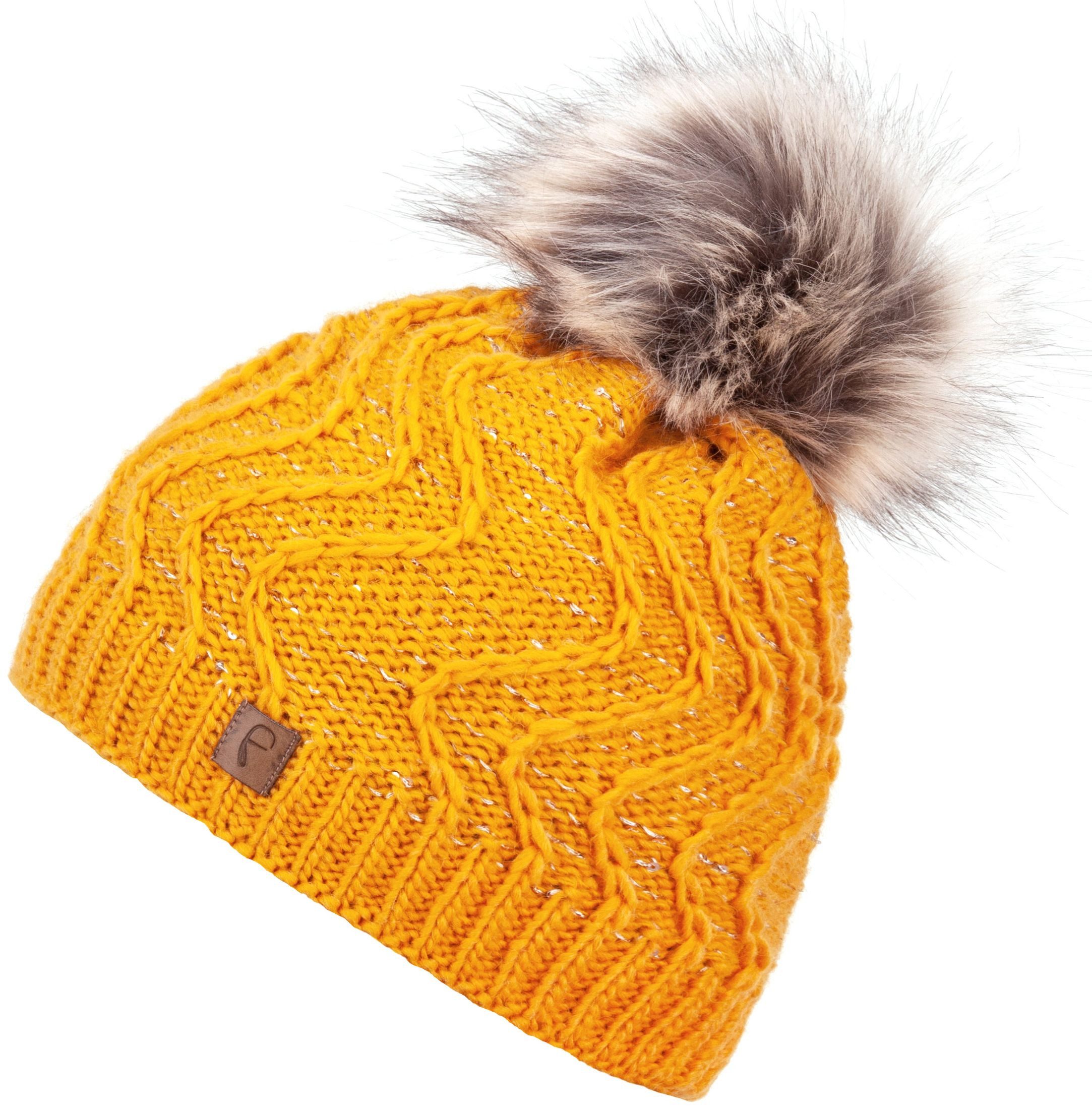 Faera Bommelmütze Wintermütze Damen Herren Mütze Beanie Haube gefüttert Bommelmütze
