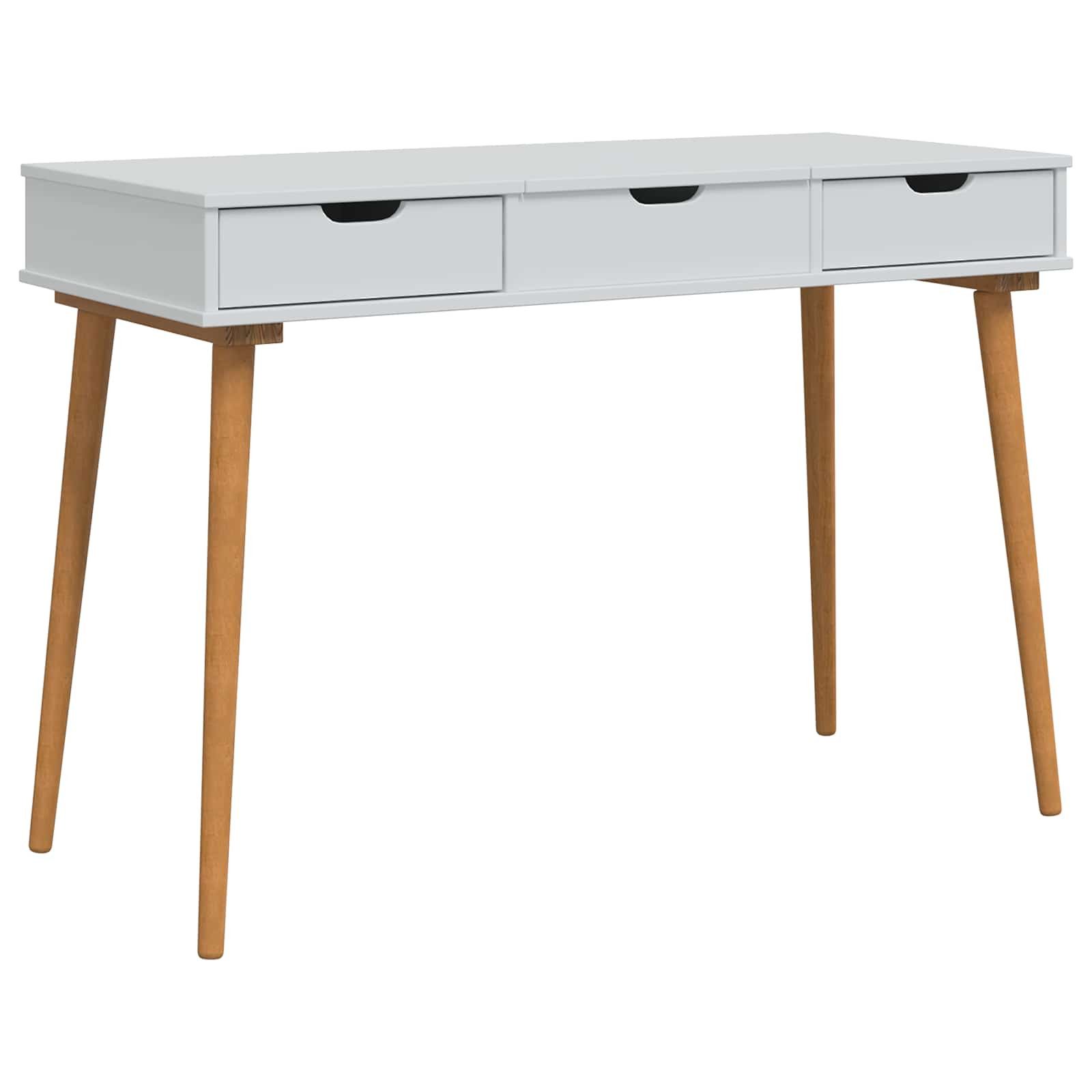 vidaXL Schminktisch Schminktisch FAUSKE Weiß 112 x 50 x 78 cm (1-St)