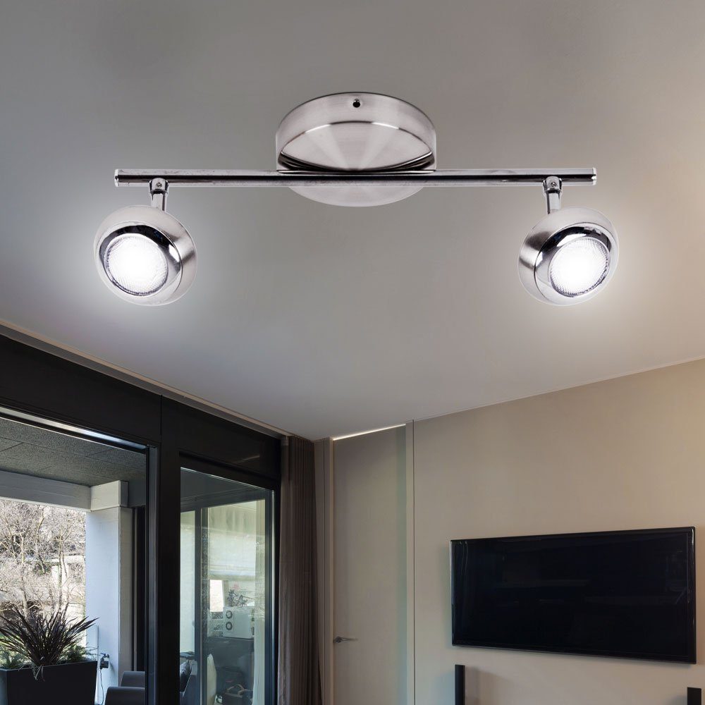 fest LED Philips schwenkbar LED-Leuchtmittel verbaut, silber Deckenleuchte Deckenleuchte, LED Spotlampe Wohnzimmerleuchte Warmweiß,