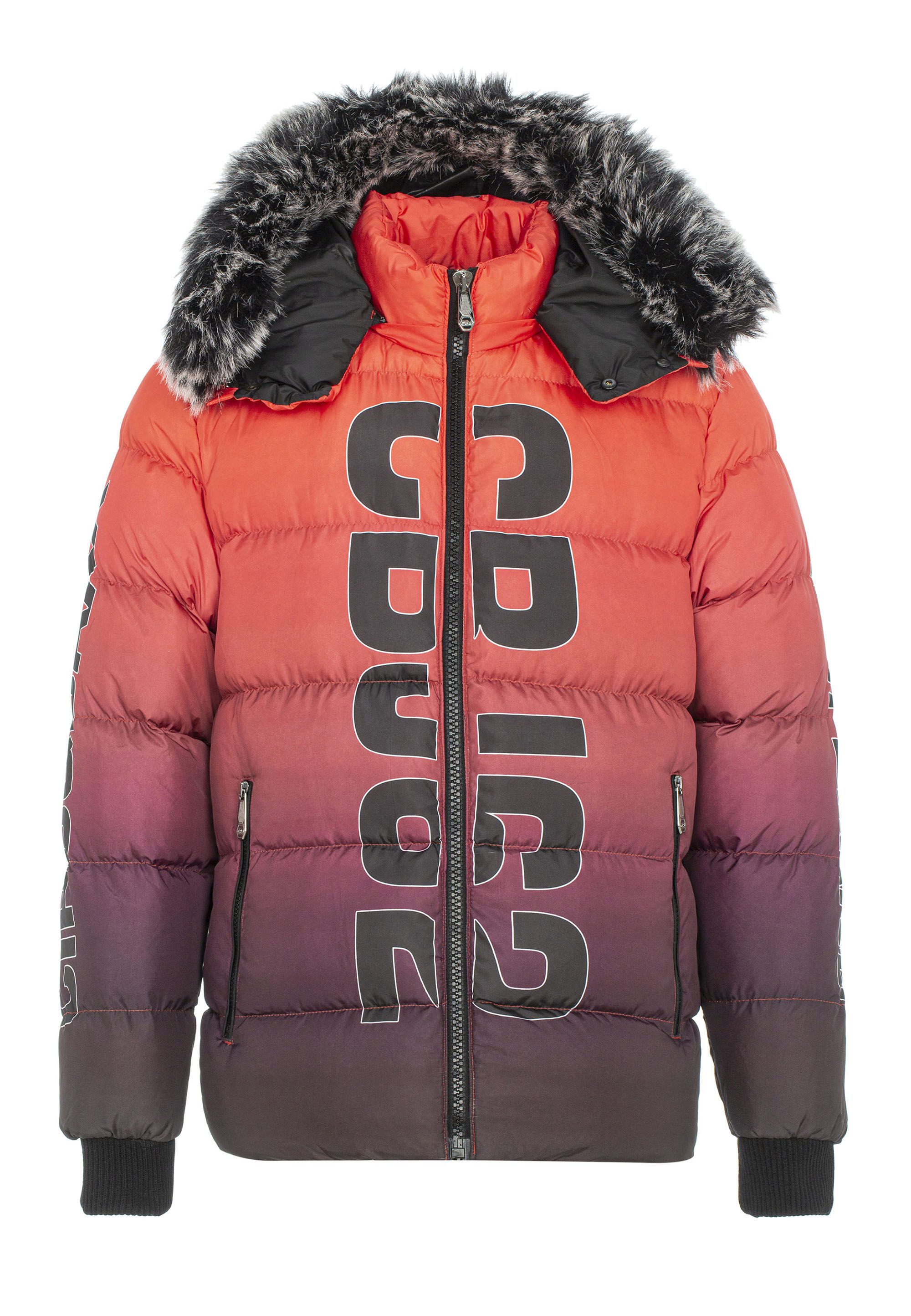 Cipo & Baxx Winterjacke Winterjacke mit Fabverlauf