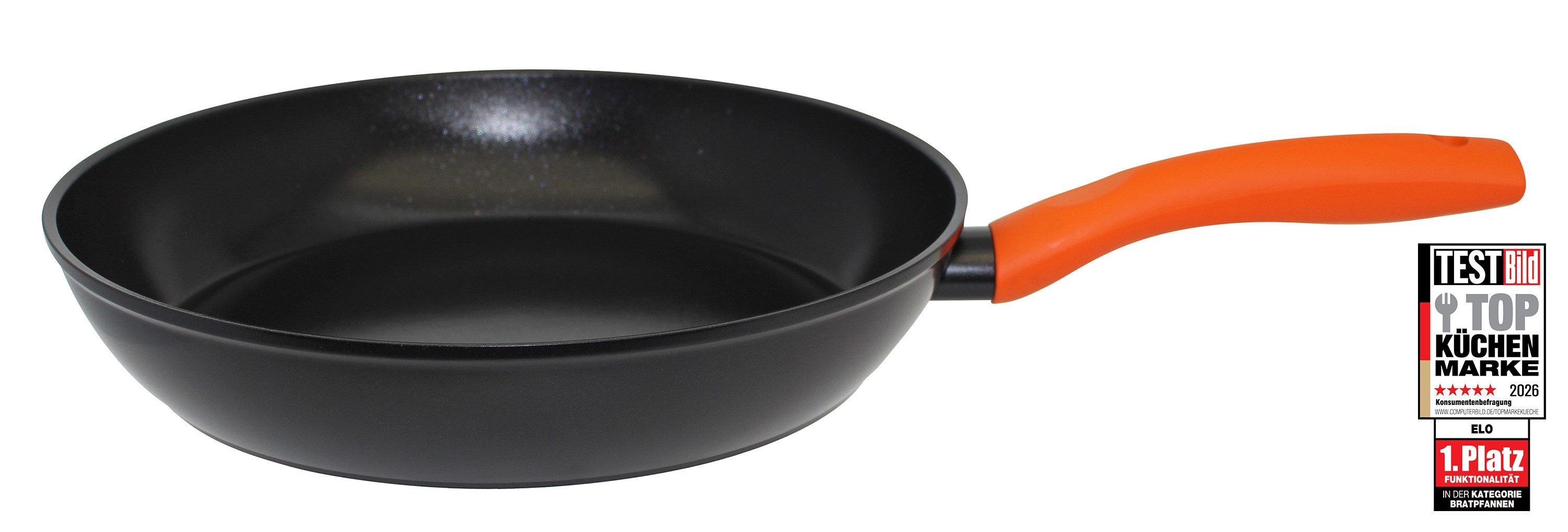 Elo Basic Schmorpfanne Colorio mit farbigem Protektor, Aluminium (Set, 2-tlg), Soft-Touch-Griff mit Flammenschutz