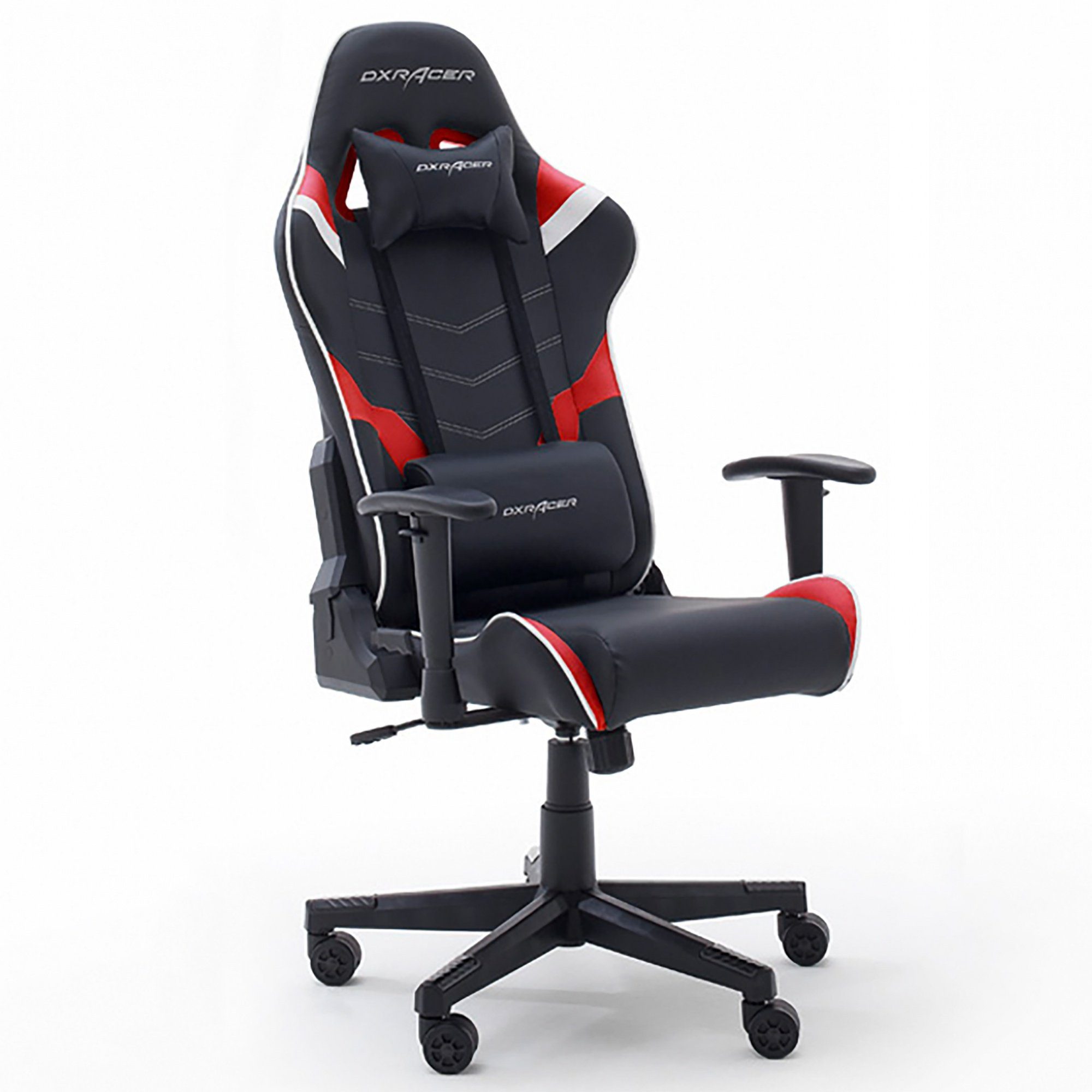 DXRacer Gaming-Stuhl DXRacer Bürostuhl P188 Schwarz-rot-weiß, Kunstleder,  ergonomisch