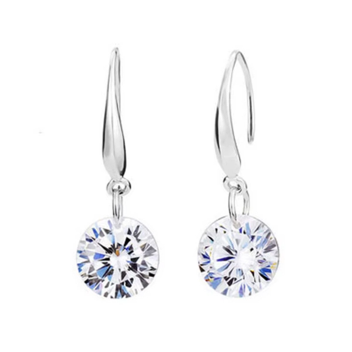 Paar Ohrhaken Ohrschmuck Damenohrringe Zirkonia Ohrhaken Ohrhänger Glitzerstein