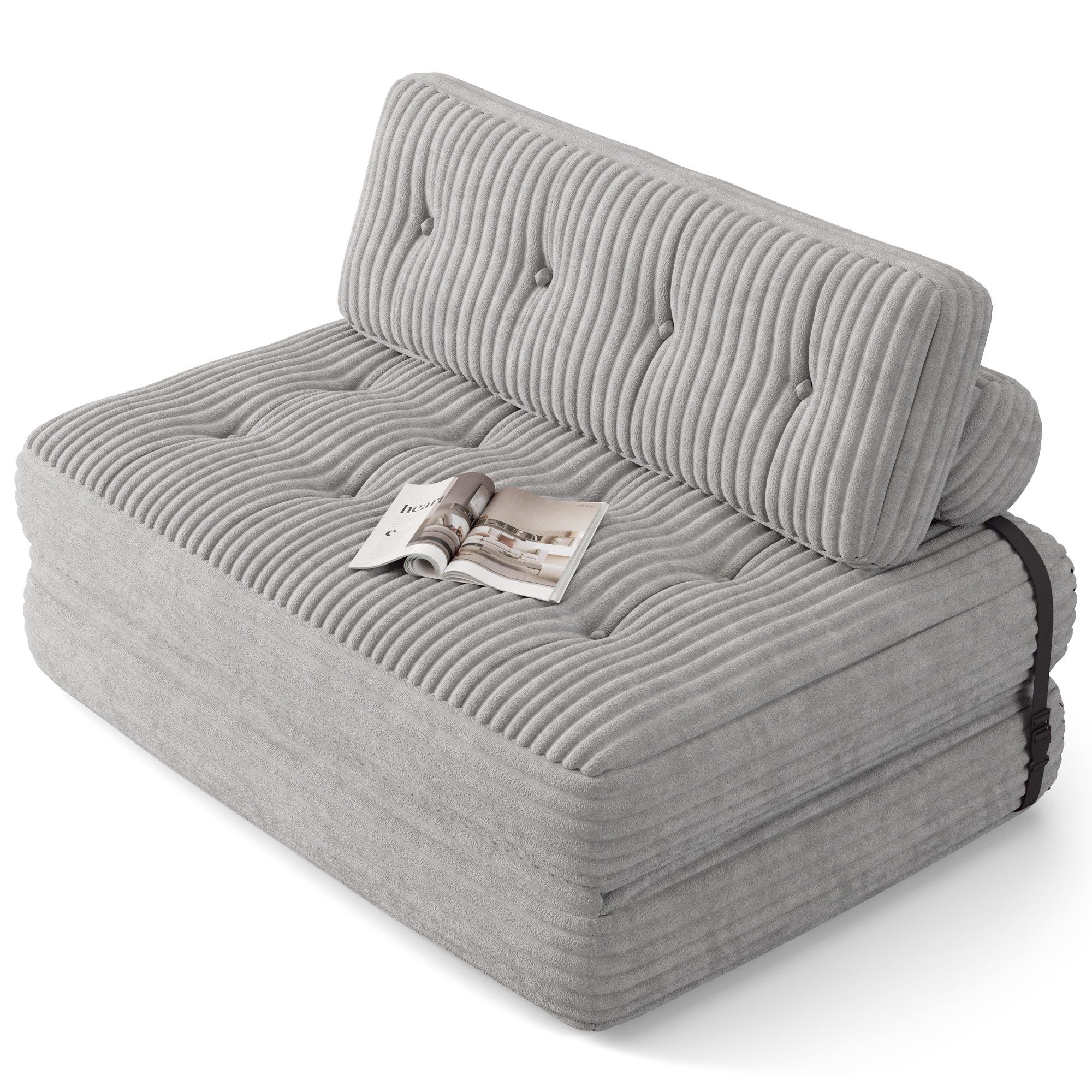 Bealife Schlafsofa Klappbares Sofa, Relaxsessel Indoor-Lazy Mit Rückenkissen, kein Aufbau, sofort nutzbar