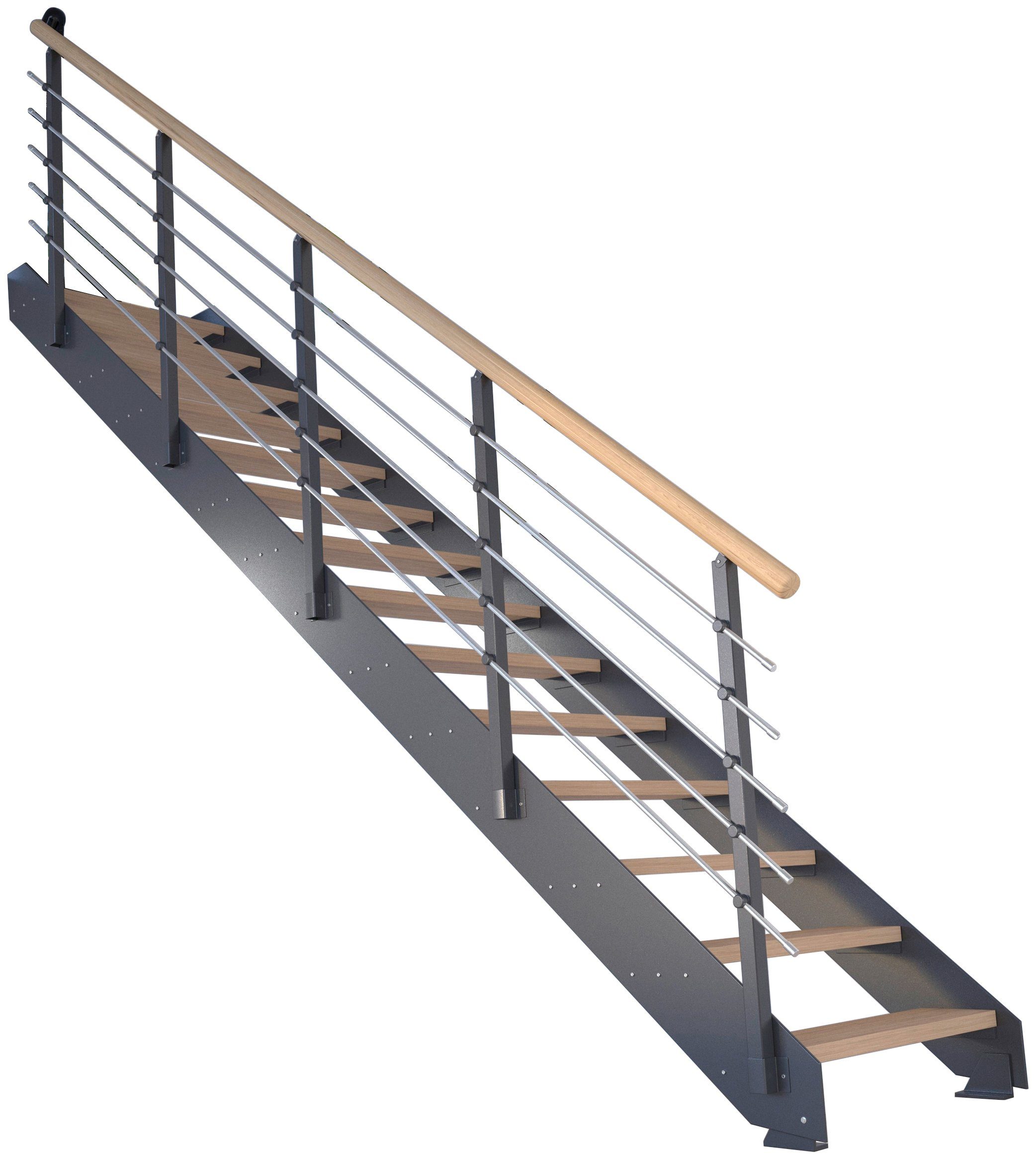 Starwood Systemtreppe Metall, Stufen Kos, offen, Geteilte