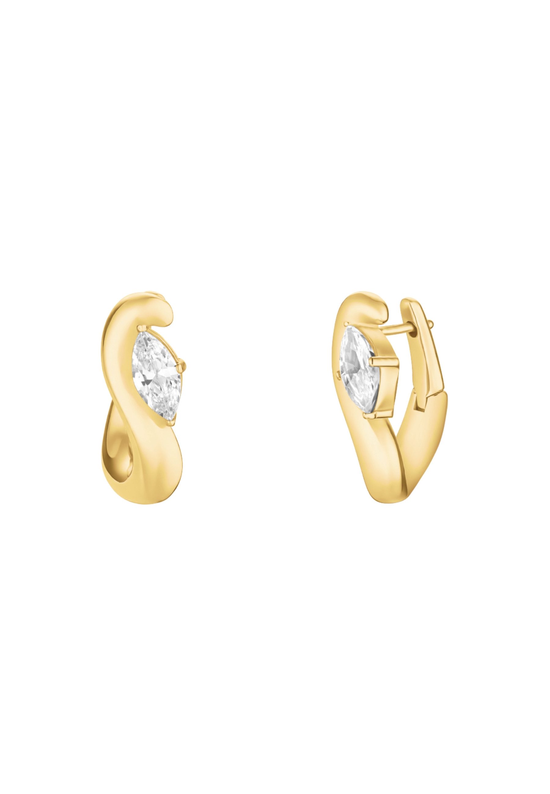ROSEFIELD Ohrring-Set ROSEFIELD Marquise Welle Ohrringe für Damen Goldfarben