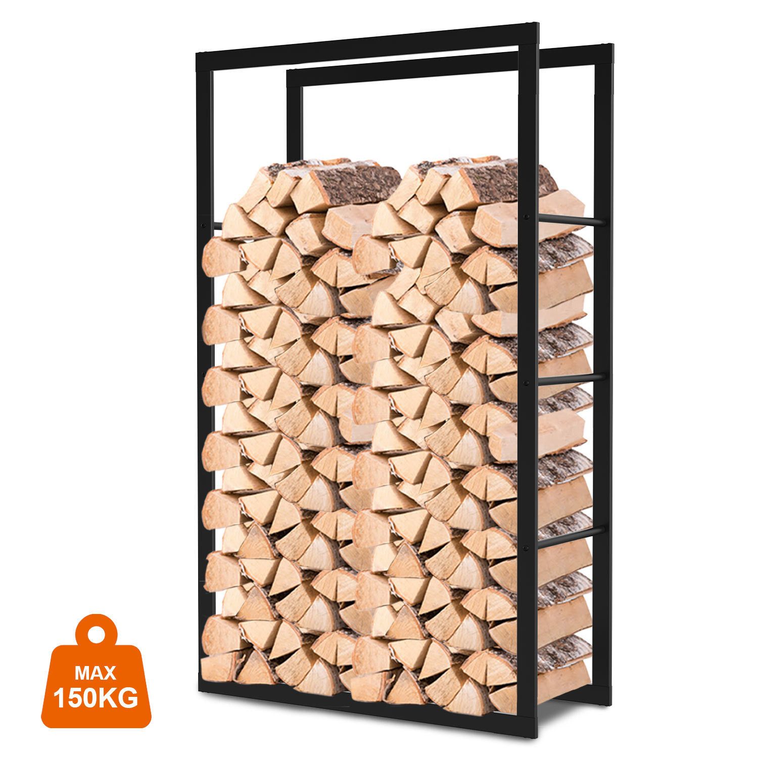 Clanmacy Kaminholzregal Brennholzregal für innen/außen 60x25x100 cm Metall günstig online kaufen