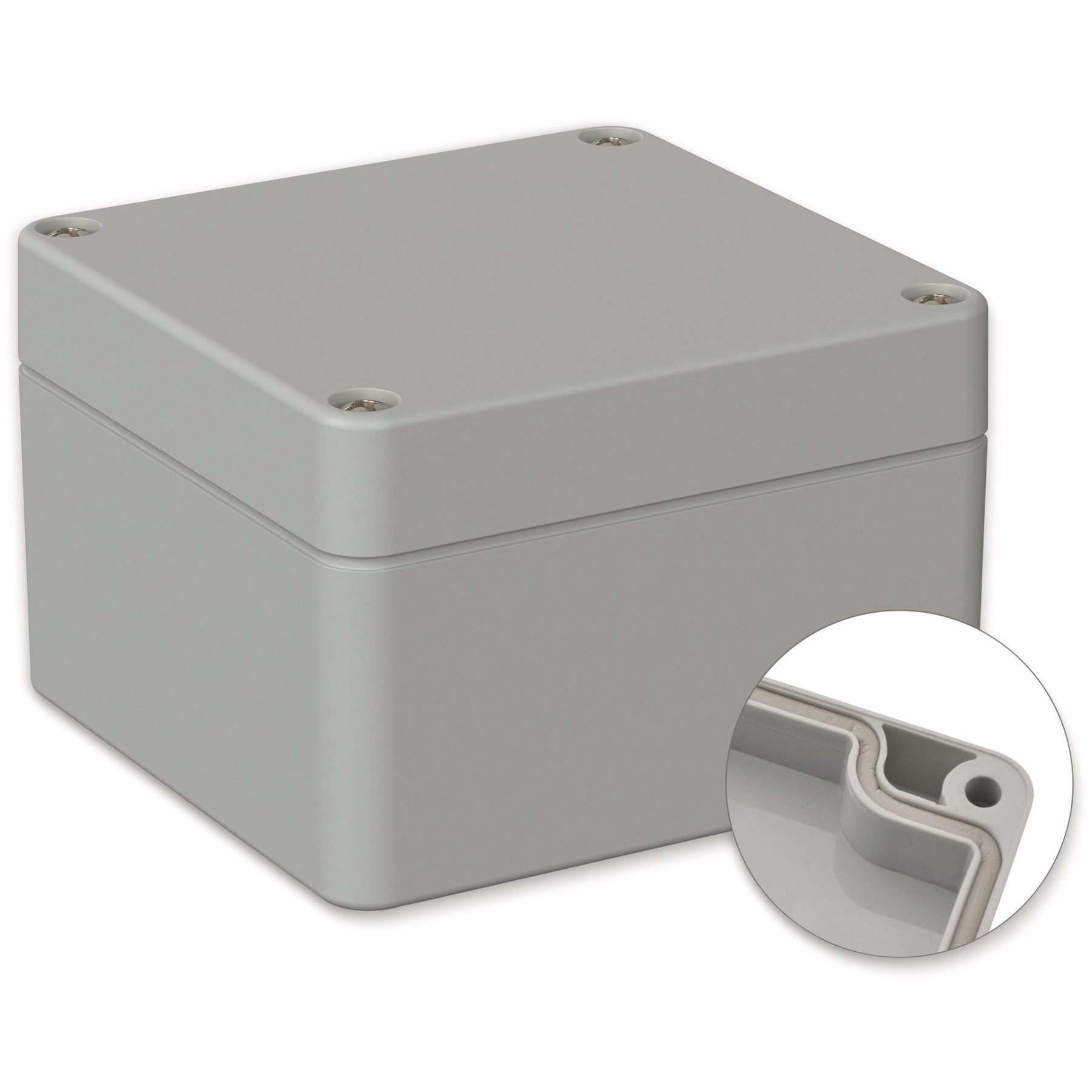 Pollin Распределителиbox POLLIN, ABS Gehäuse, 82 x 80 x 55 mm, IP66, Lichtgrau
