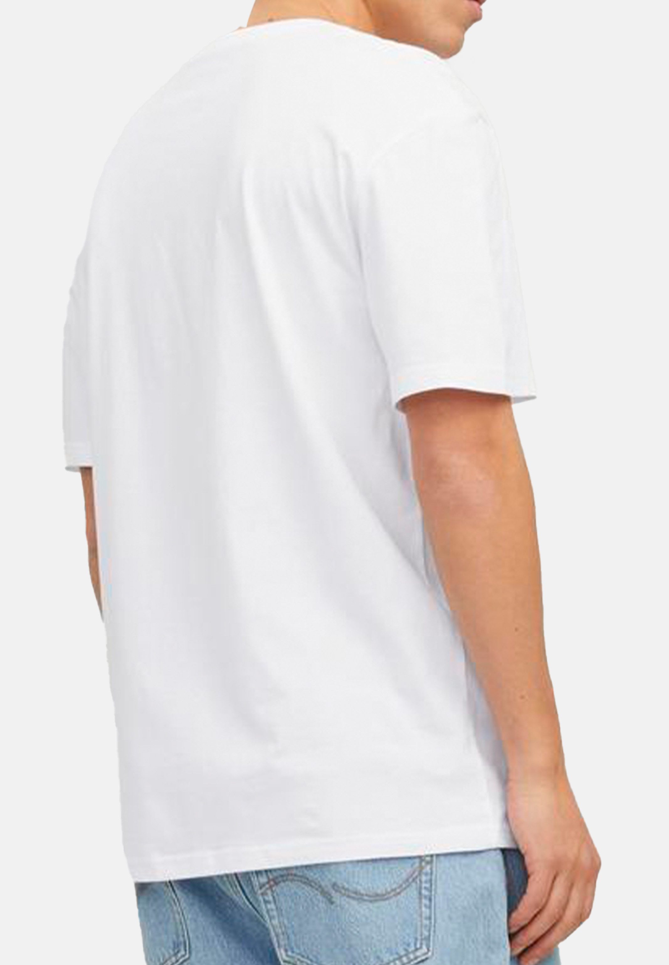 Jack & Jones T-Shirt 3er Pack Star JJ (Spar-Set, 3-tlg) T-Shirt - Baumwolle - Atmungsaktiv - Mit Print auf der Brust