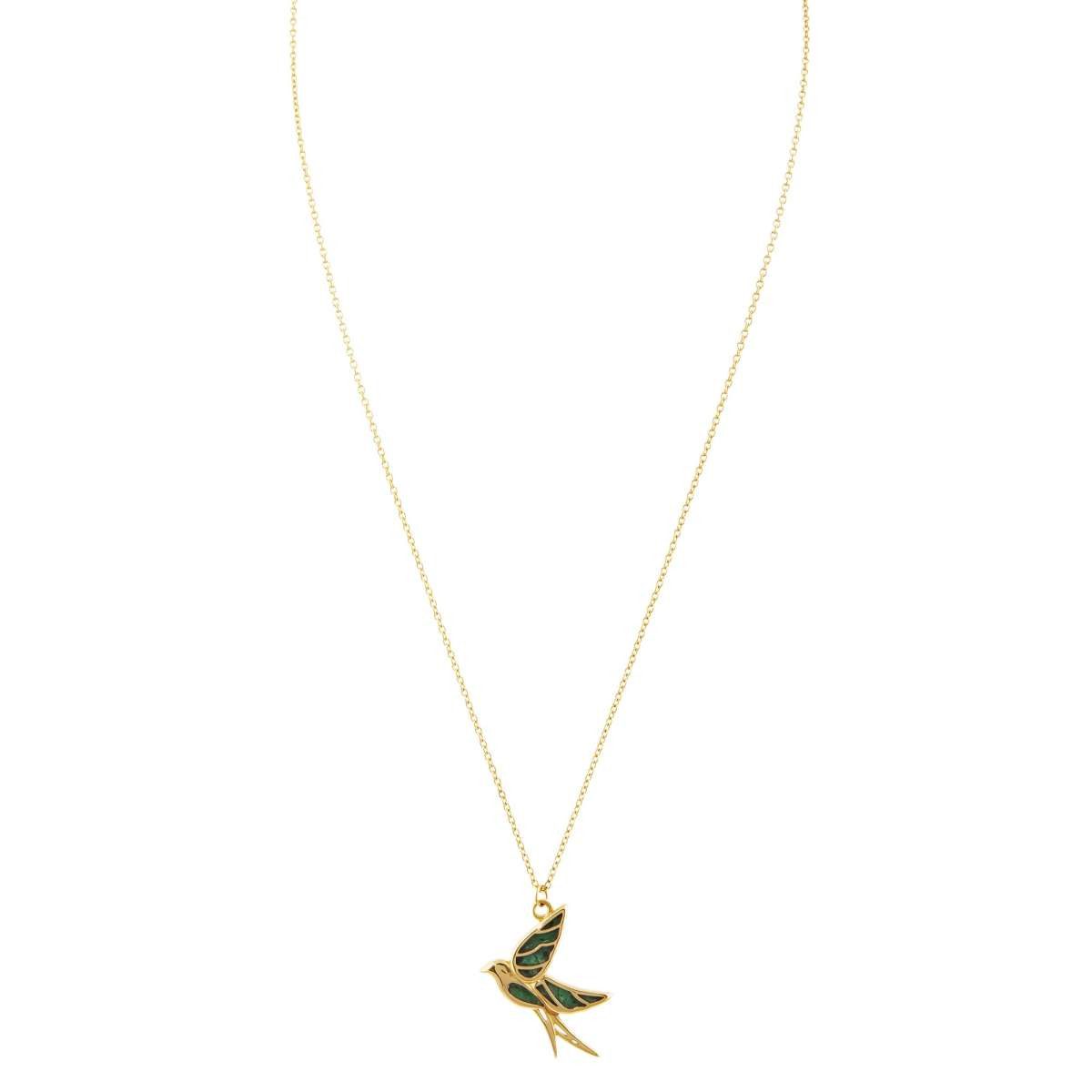 Holzkern Kette mit Anhänger 9010631025601, für Damen Kindred Marmor/Goldfarben Kolibri