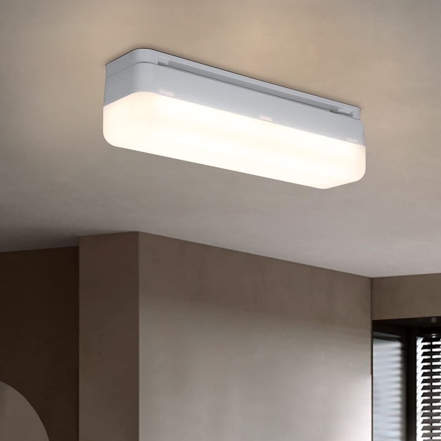 Nettlife LED Deckenleuchte Wohnzimmer Weiß Tageslichtlampe 20/40/60/90cm 4000K Innen Deckenlampe, LED fest integriert, Küche Wohnzimmer Schlafzimmer Esszimmer Balkon Flur Garage Keller