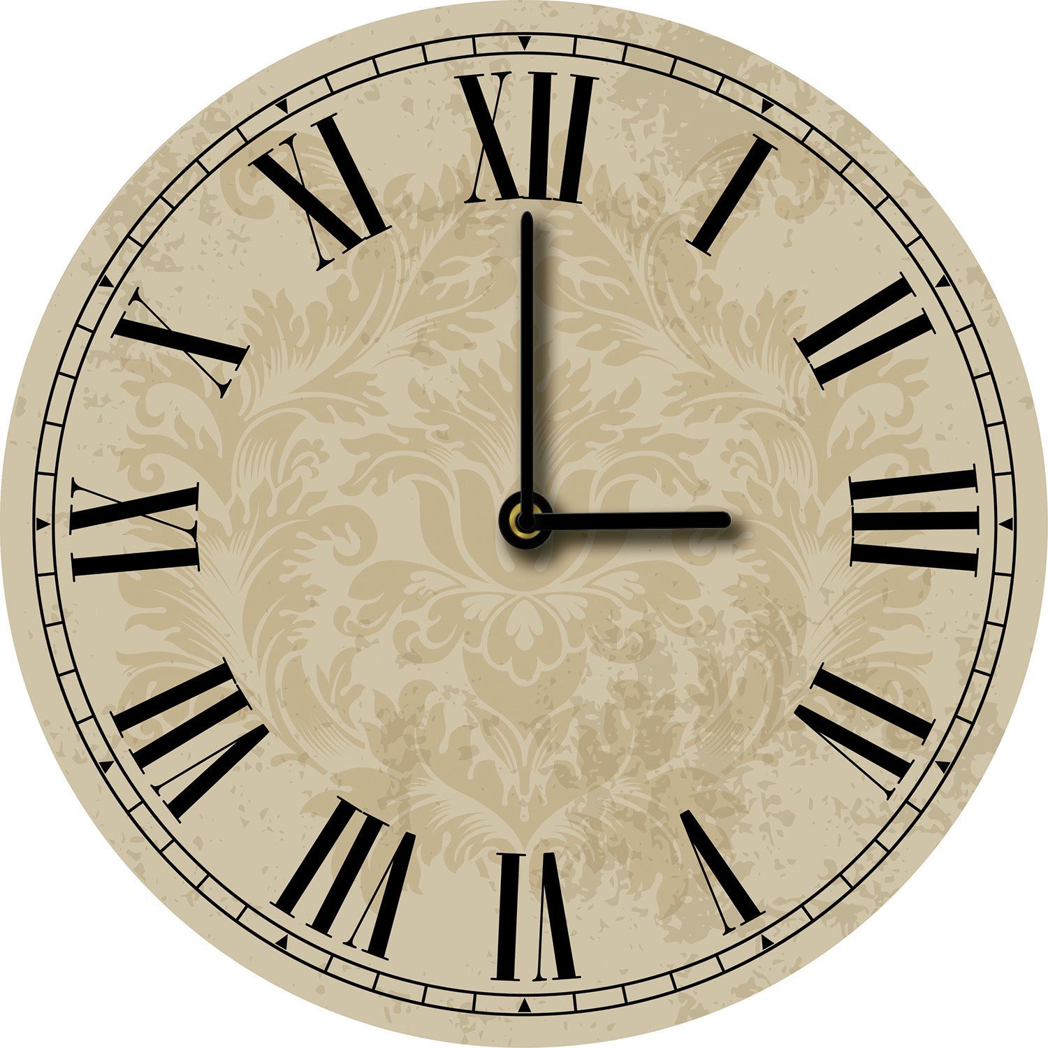 Wallarena Wanduhr Küche Vintage MDF Ornament XXL groß Wanduhren Rund Uhr Ho günstig online kaufen