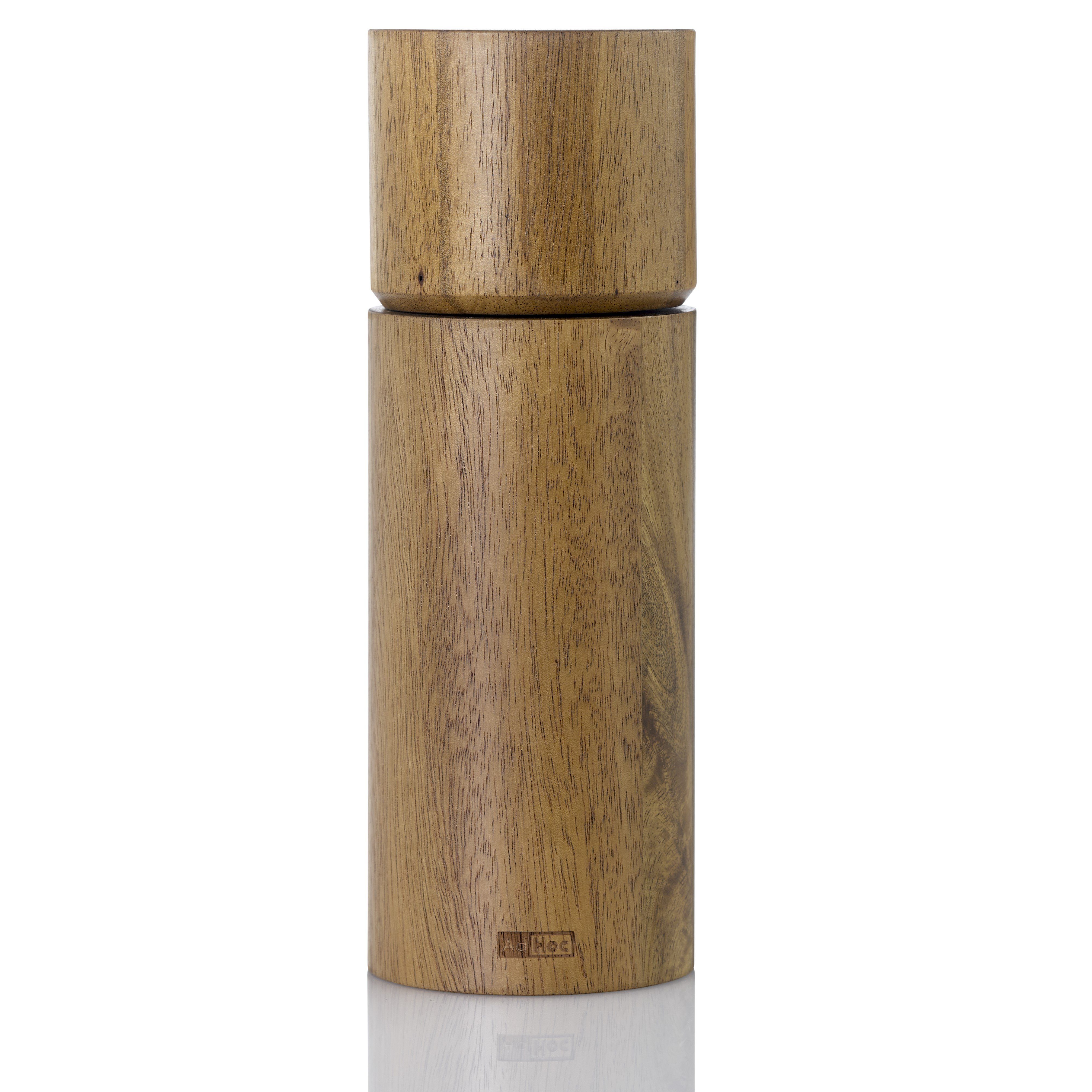 AdHoc Salz-/Pfeffermühle Acacia manuell, elegante Holzmühle mit Keramikmahlwerk in zwei Größenvarianten