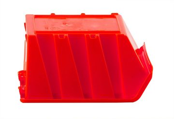 BigDean Stapelbox Sichtlagerboxen Set 36 Stück Rot Größe 1 (11,5x8x6 cm) stapelbar (36 St)