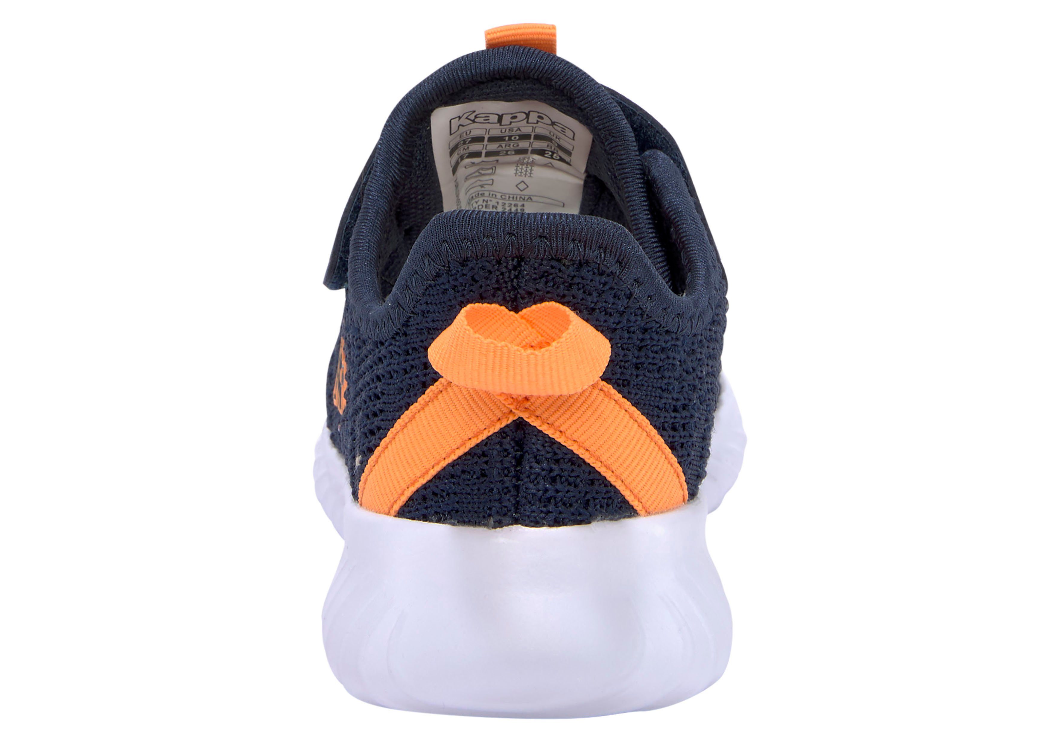 Klettverschluss für navy-orange Kinder mit Sneaker Kappa
