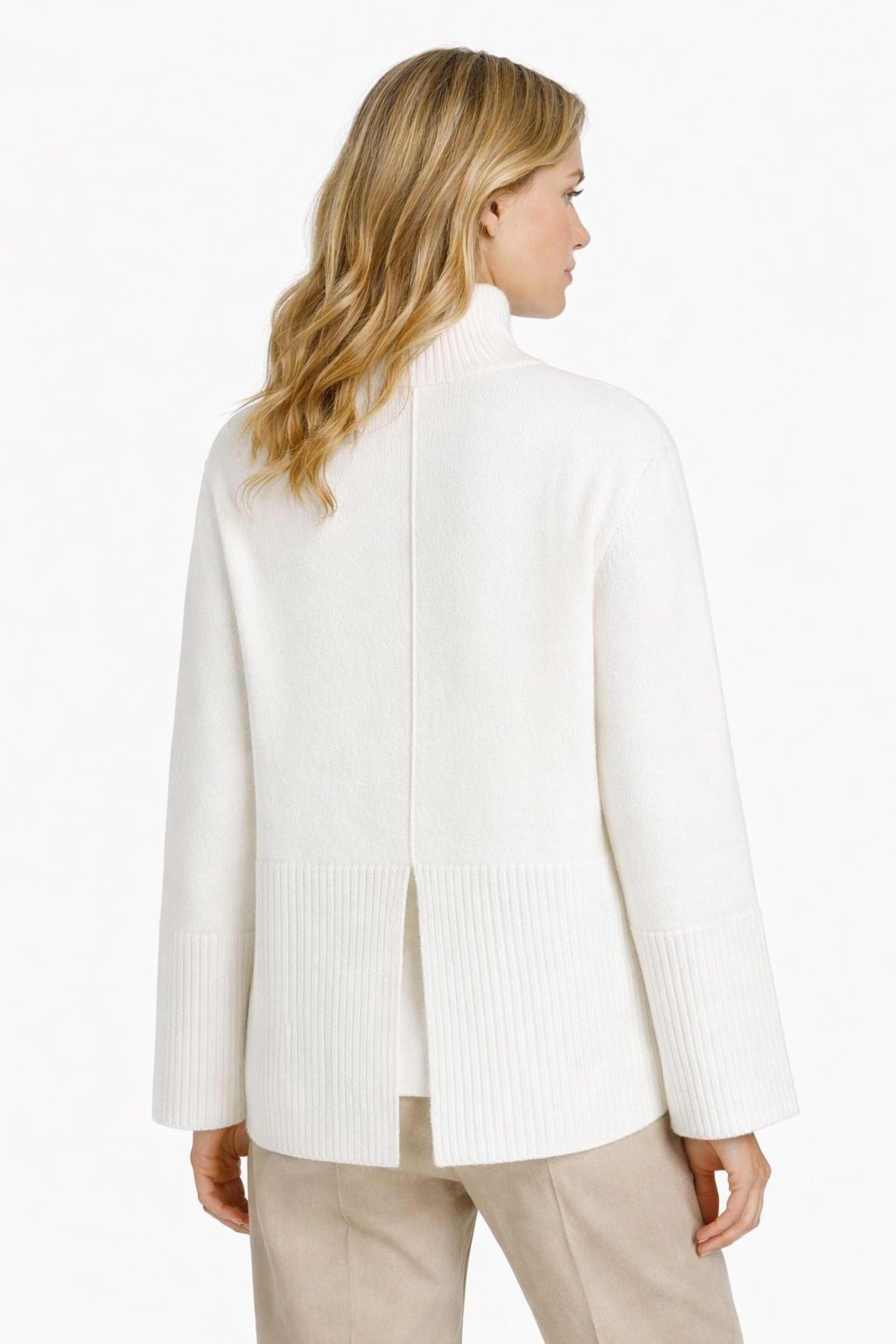 YAYA Stehkragenpullover Pullover mit gerippten Rändern