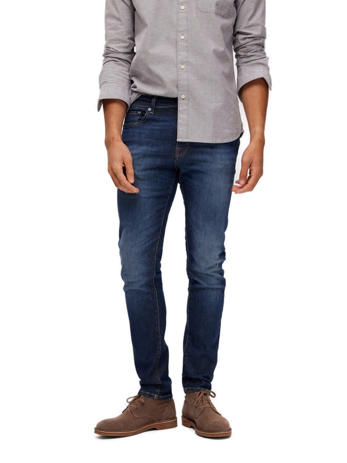 SELECTED HOMME Slim-fit-Jeans SLH175-SLIMLEON 31604 aus Baumwollmix