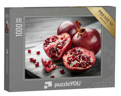 puzzleYOU Puzzle Roter Granatapfelsaft, 1000 Puzzleteile, puzzleYOU-Kollektionen Obst, Essen und Trinken
