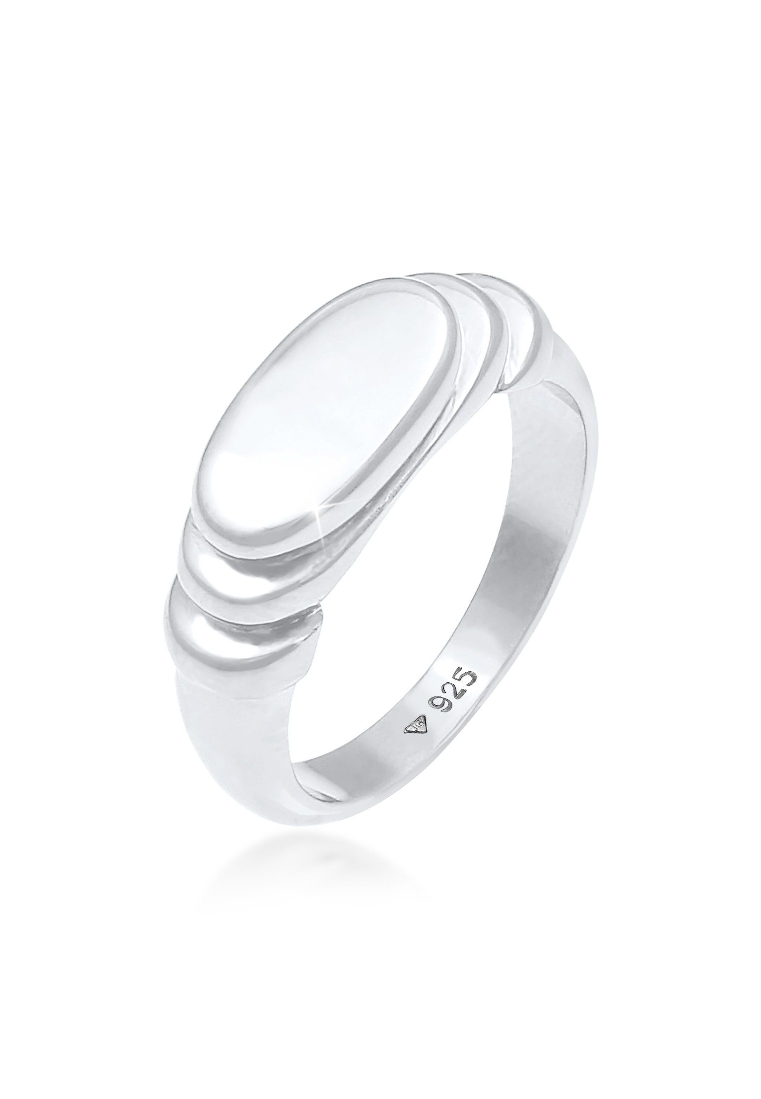 Elli Siegelring Siegelring Oval Klassik 925 Silber