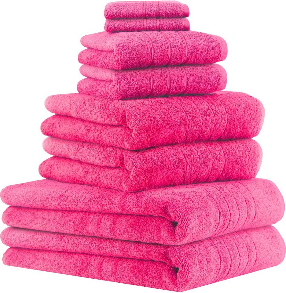 Betz Handtuch Set 8-TLG Handtuch-Set Deluxe 100% Baumwolle 2 Badetücher 2  Duschtücher 2 Handtücher 2 Seiftücher, 100% Baumwolle, (8-tlg), Die Betz  Serie Deluxe gibt es in vielen modernen Farben und