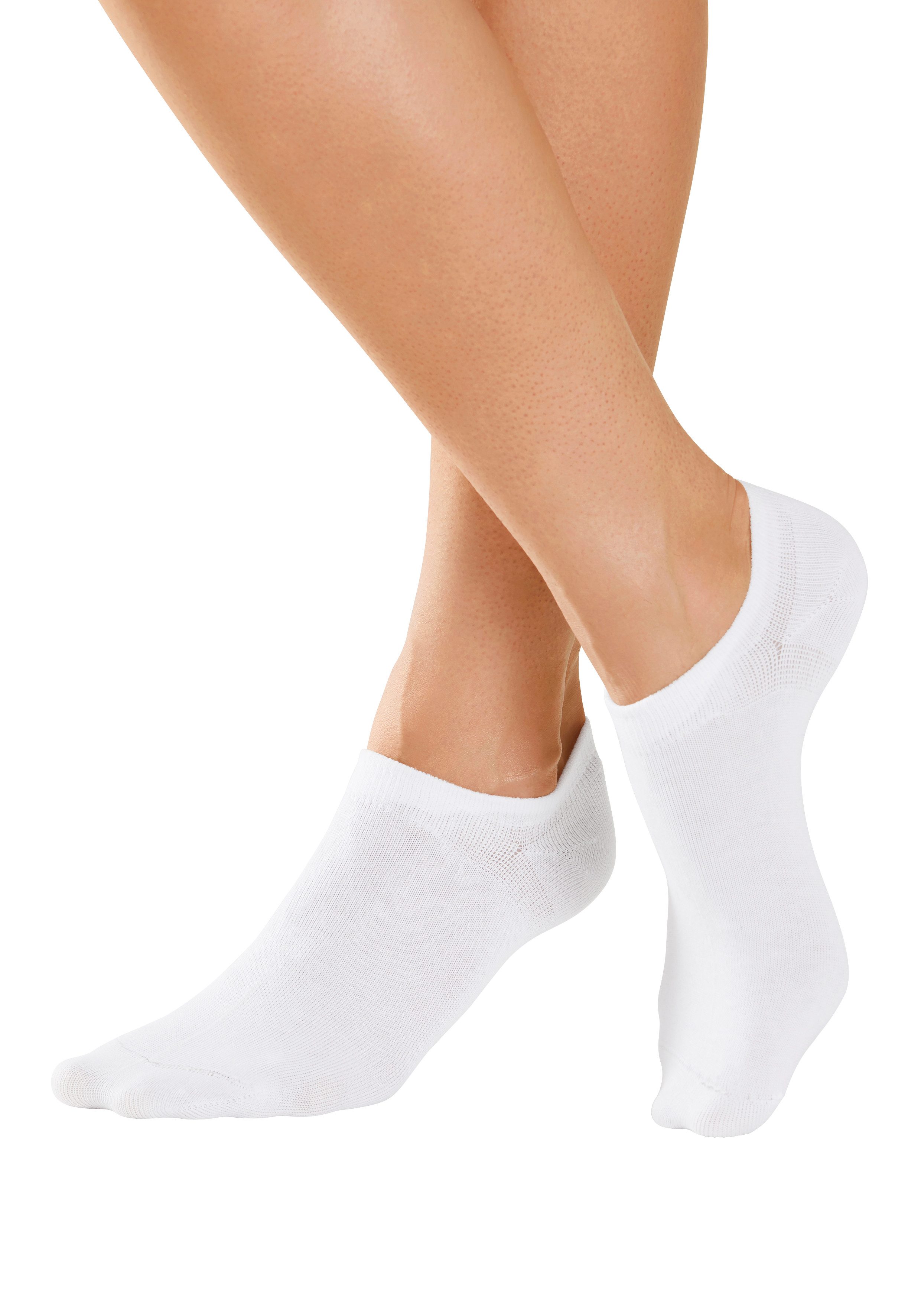 H.I.S Sneakersocken Damen Herren Unsichtbare Sneaker Socken, Loafer Socken (Packung, 6-Paar, No Show Gr. 35-38 bis 43-46) mit besonders kurzem Schaft