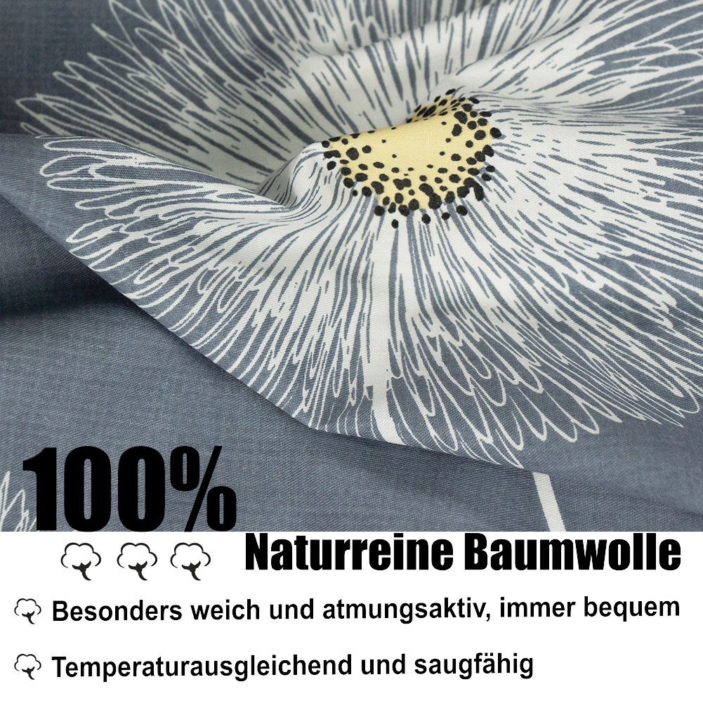 KEAYOO Bettwäsche XDD, Baumwolle, 2 teilig, 100% Baumwolle Grau Rosa Wendeb günstig online kaufen