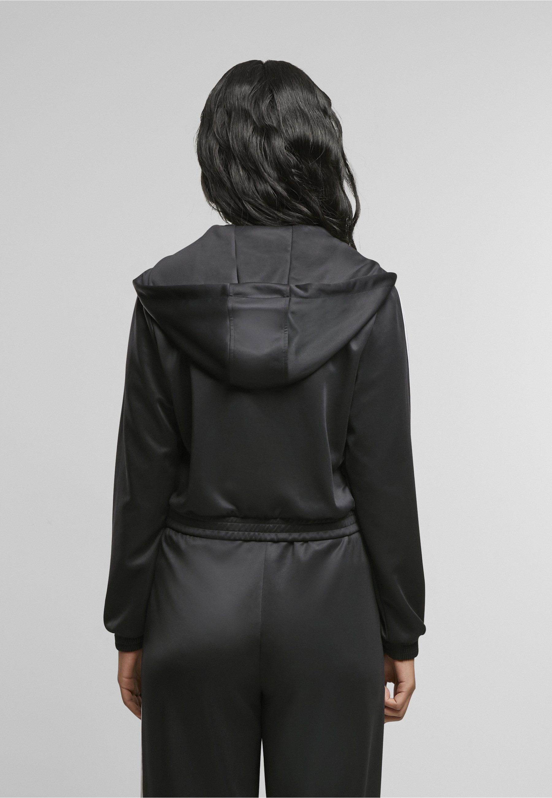 URBAN CLASSICS Langmantel Urban Classics Ladies Cropped Track Jacket – Bild 4 von 5