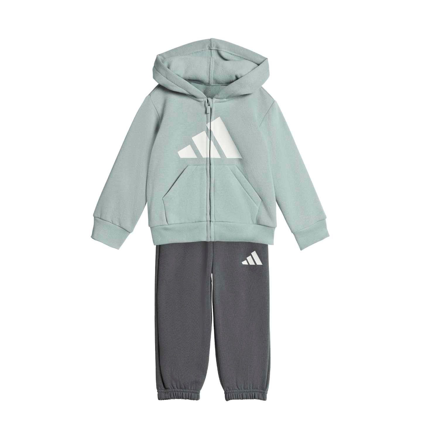 adidas Performance Trainingsanzug Essentials (Baumwolle-Mischung) grün/grau Kleinkinder