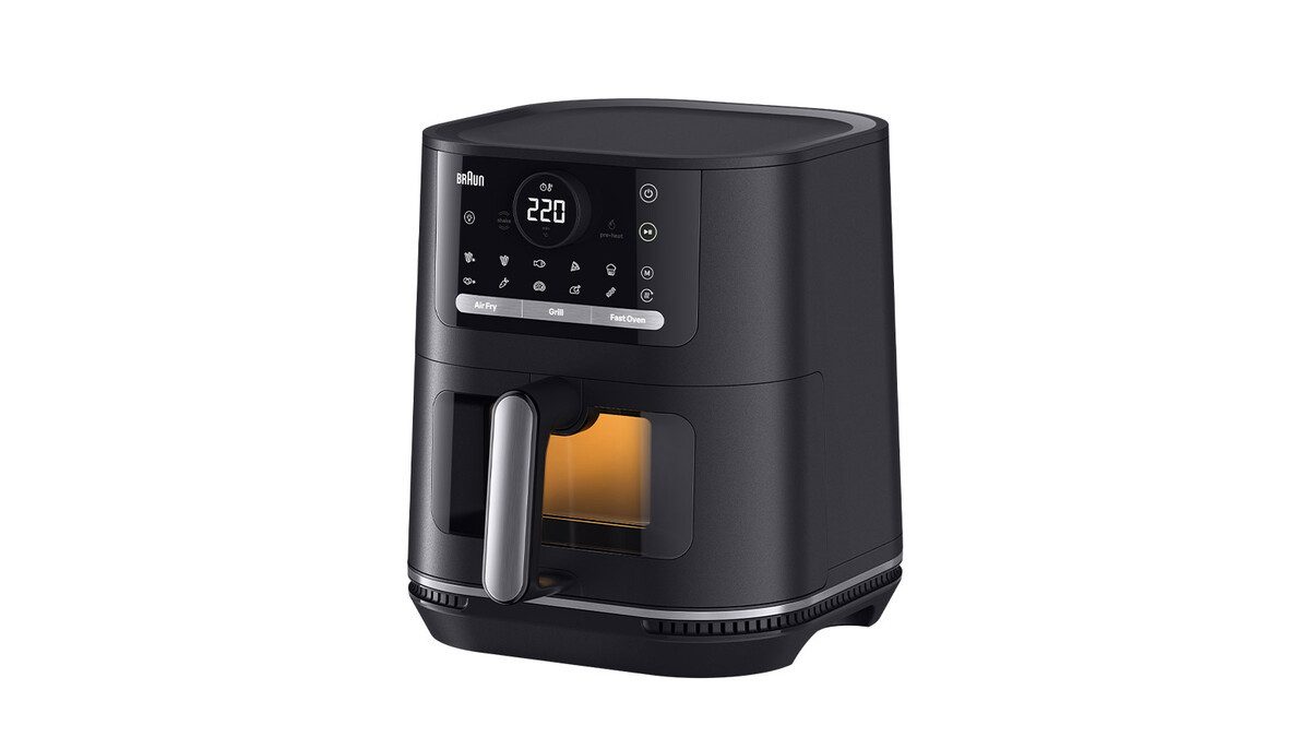 Braun Heißluftfritteuse MultiFry HF 5075I BK 3-in-1 Airfryer, 2000 W, Garkorb mit PFAS-freier Keramikbeschichtung, 20 Kochprogramme