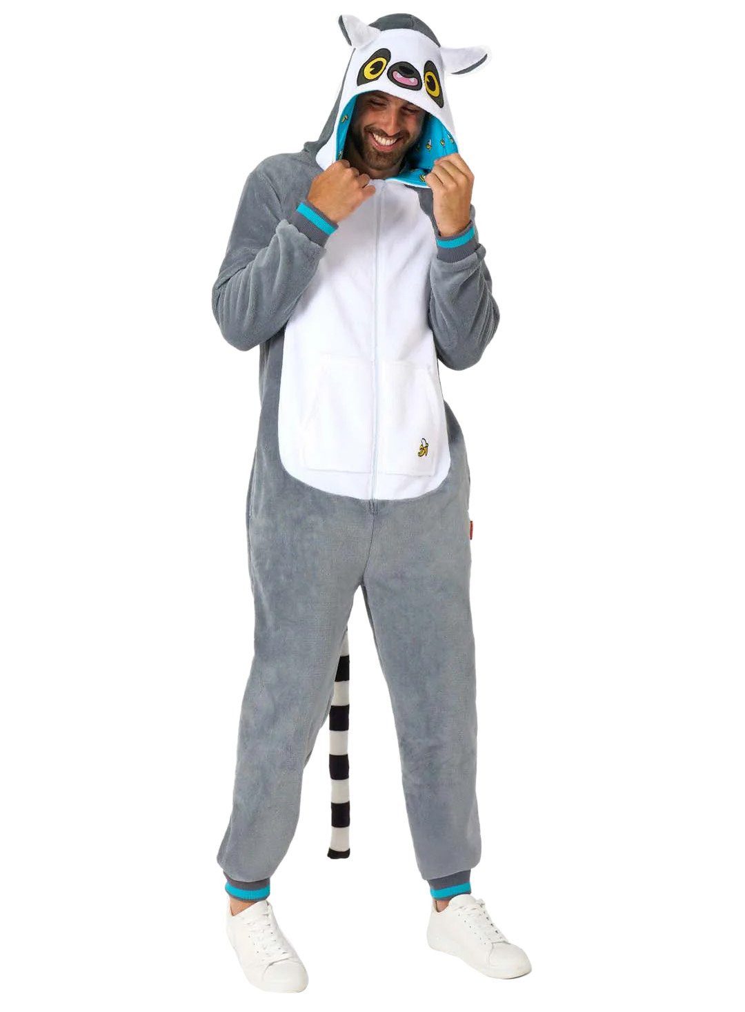 Opposuits Kostüm Lemur Onesie, Der Overall beweist: jedes Tier eignet sich günstig online kaufen