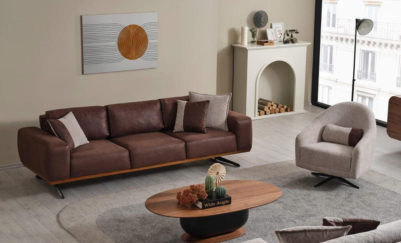 Sofa in (2-St., Sitzer Set JVmoebel Sessel), Nur 2tlg. Modern Europe Sofagarnitur, Wohnzimmer-Set Sessel Made Sitzer 4+1 Wohnzimmer 4 +