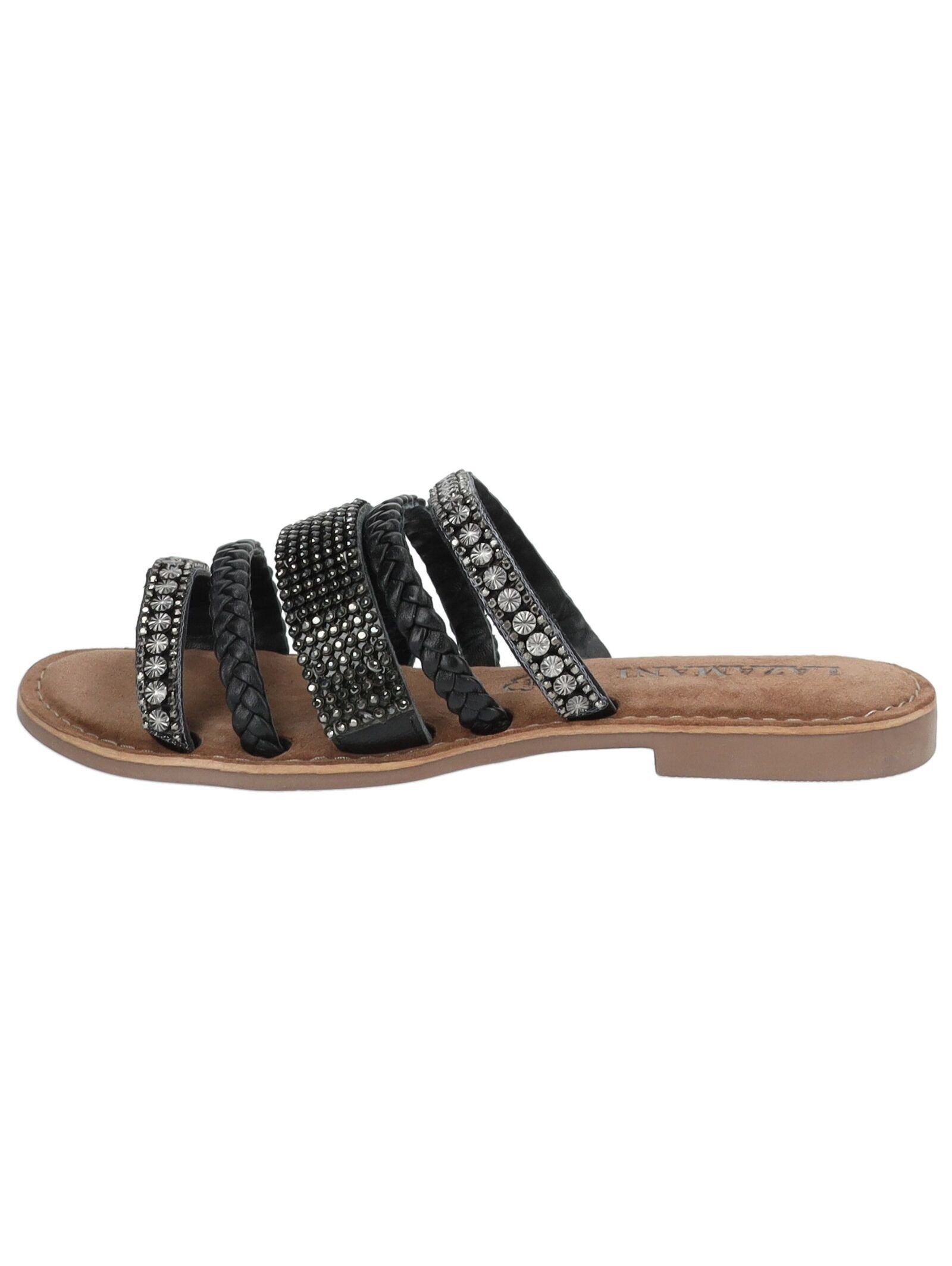 Lazamani Pantolette "Lazamani Pantoletten Leder/Textil" günstig online kaufen