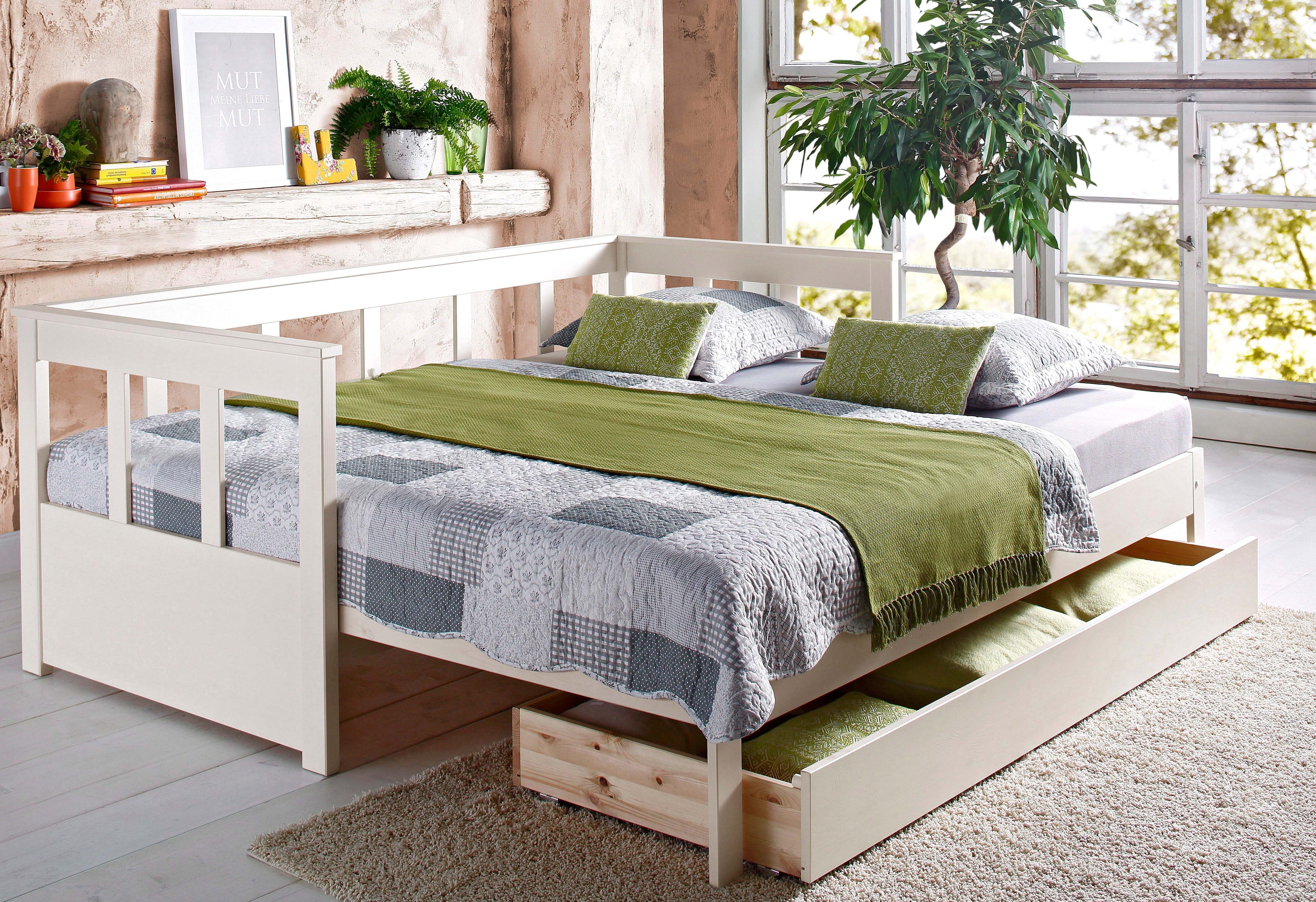 Home affaire Schublade "AIRA" passend weiß zum Daybed, Holz (Kiefer) aus massivem