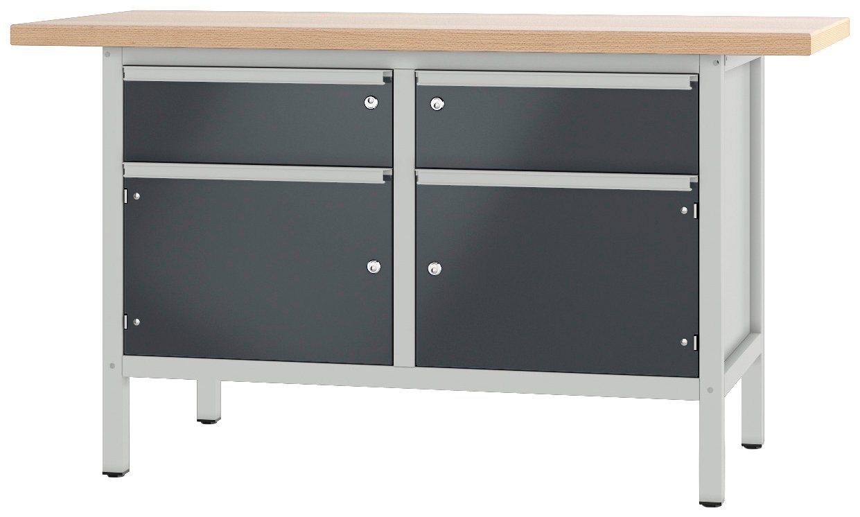 grau/anthrazit cm S Werkbank 85,5x150 21 Höhe/Länge: 22, PADOR