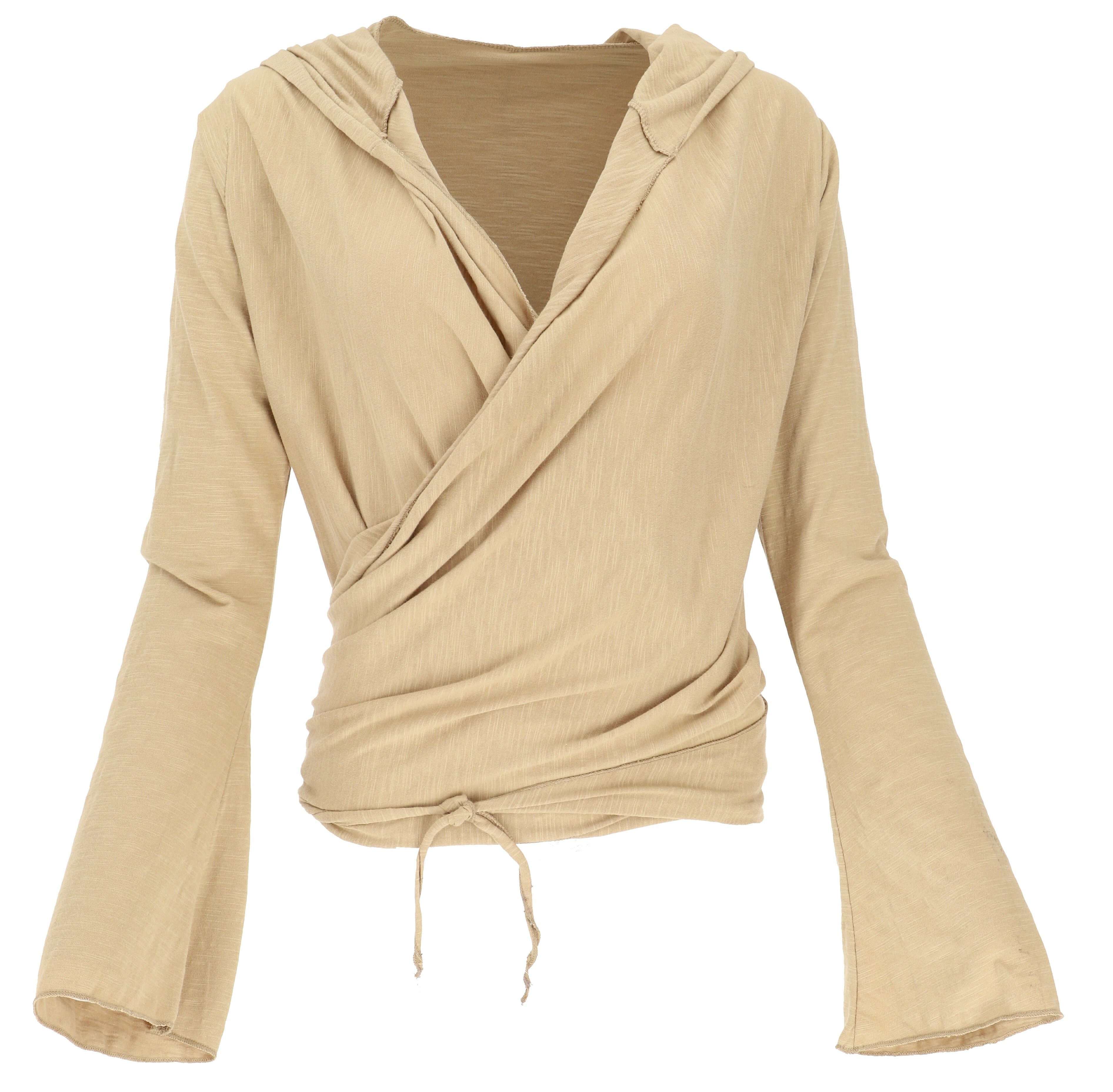 Guru-Shop Longsleeve Wickelshirt, Yogashirt, Langarmshirt mit.. alternative günstig online kaufen