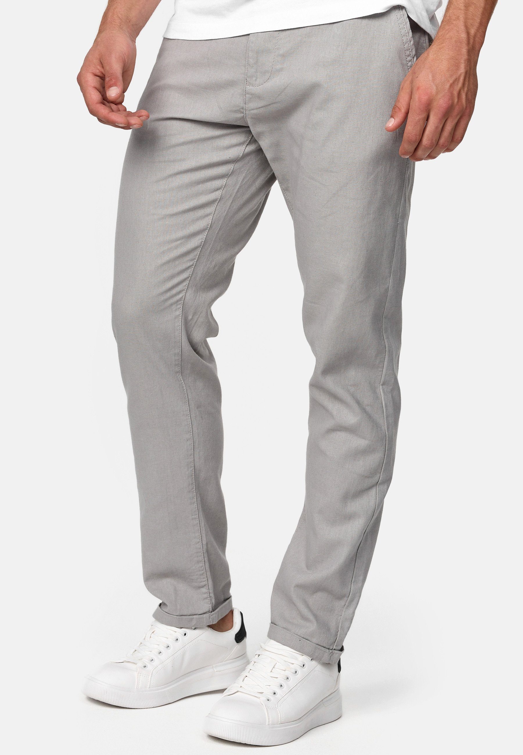 Grey Lt Indicode Leinenhose Haverfield