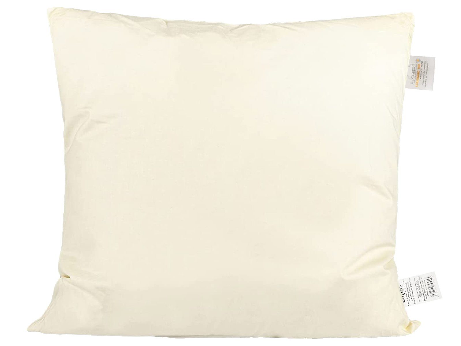 beties Daunenkissen PublikSoft, Füllung: 70% Daunen, 30% Federn, Bezug: Baumwolle, 1 Stück, sehr soft, waschbar, kein Lebendrupf, Quadratisch ca. 60x60 cm