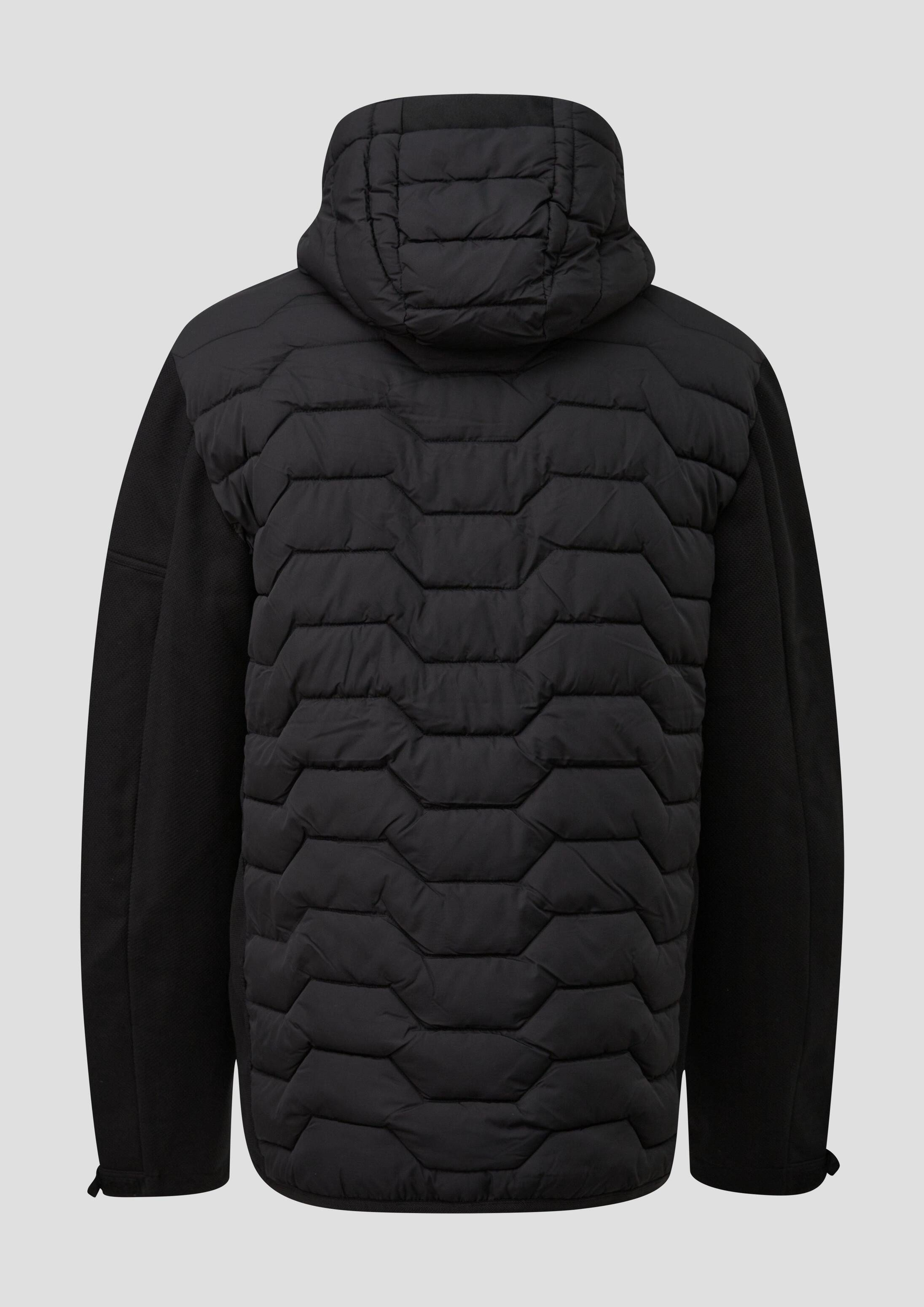 s.Oliver Funktionsjacke Outdoor-Jacke Sportive Outdoor-Jacke im Fabricmix mit Kapuze