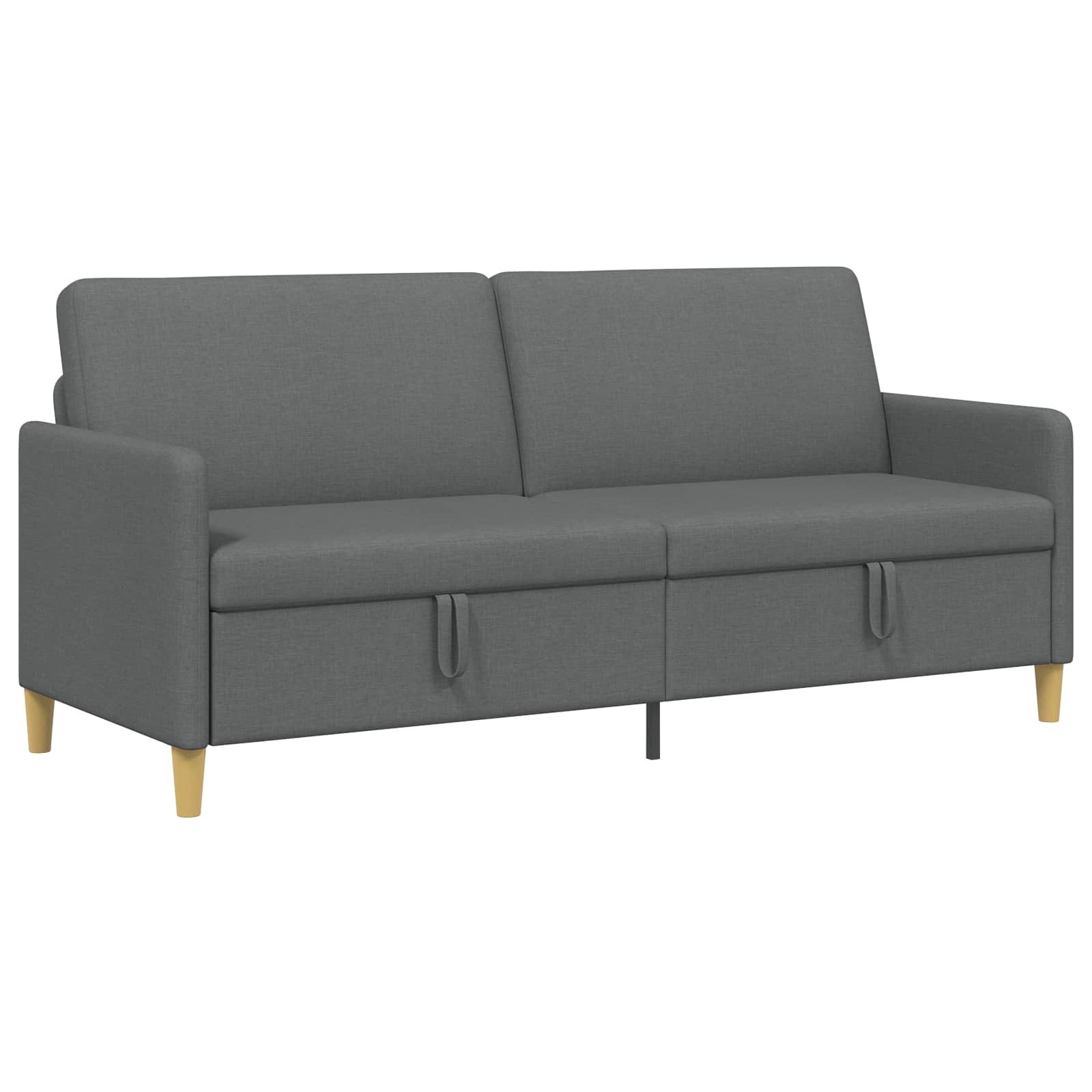 vidaXL Sofa Sofa mit Stauraum Dunkelgrau 192 x 78 x 87 cm Polyester, 1 Teile